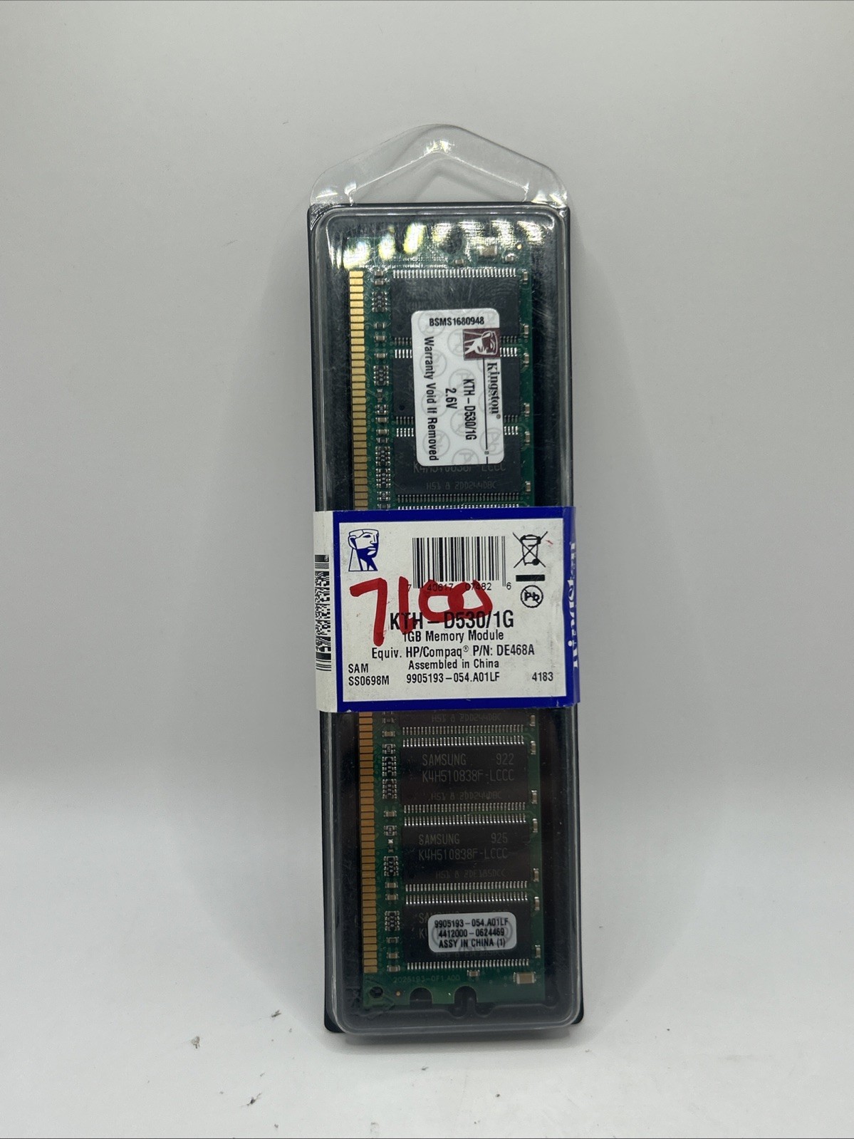 Kingston KTH-D530/1G 1GB SDRAM Memory Module HP Compaq DE468A 2.6V New