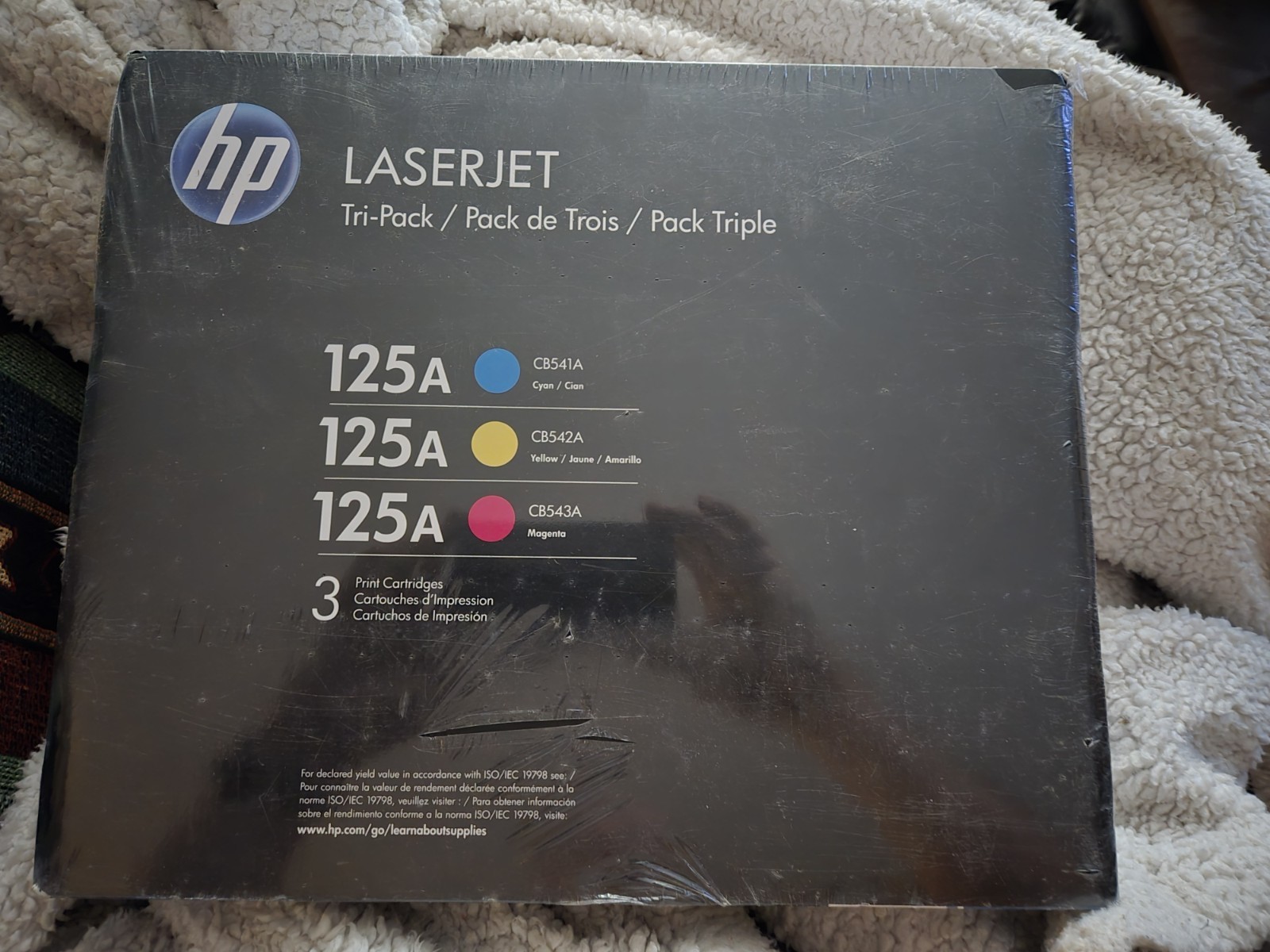 HP 125A LaserJet Toner Tri-Pack Cyan Yellow Magenta CB541A CB542A CB543A New