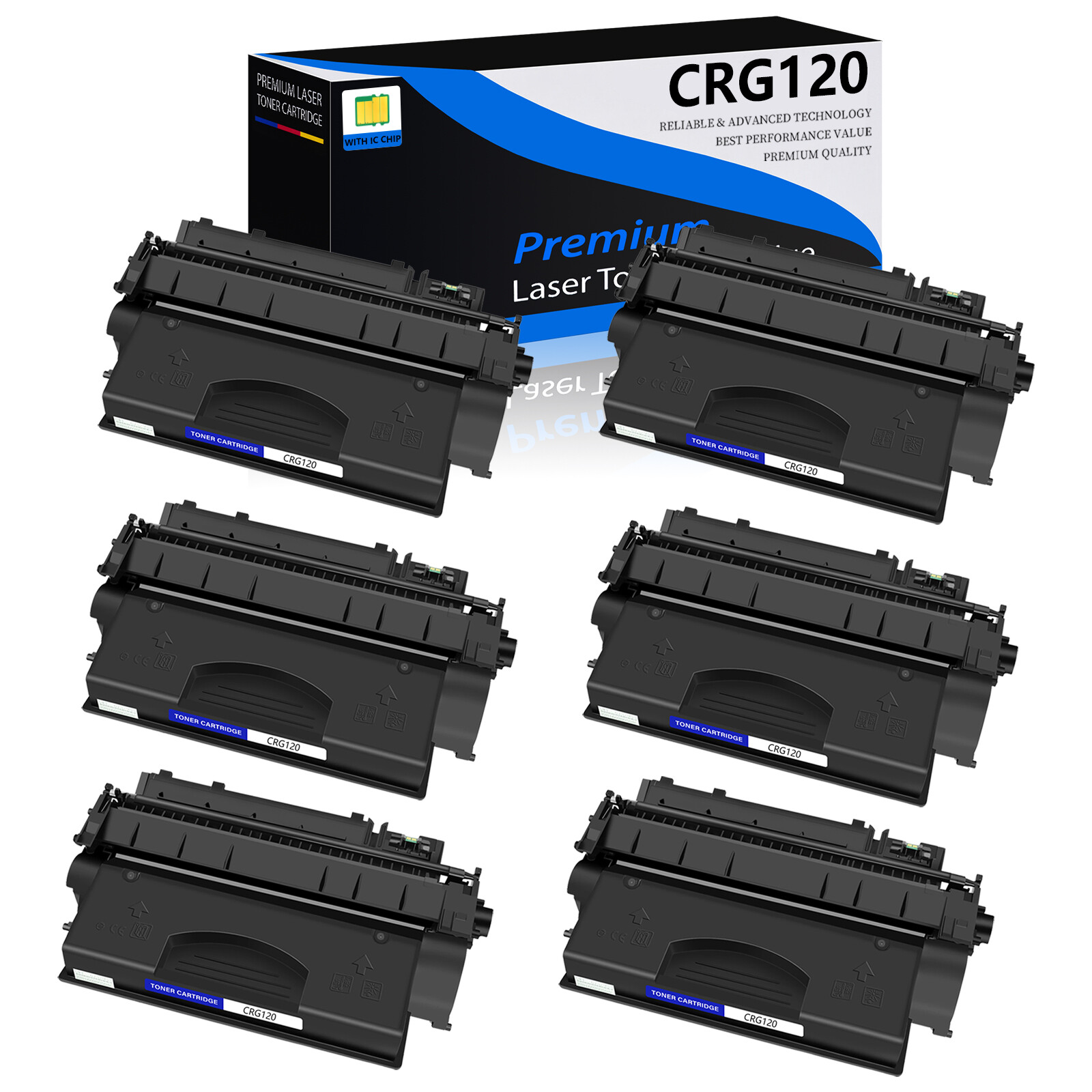 6 Pack CRG120 Toner Compatible for Canon 120 ImageClass D1120 D1150 D1350 D1370