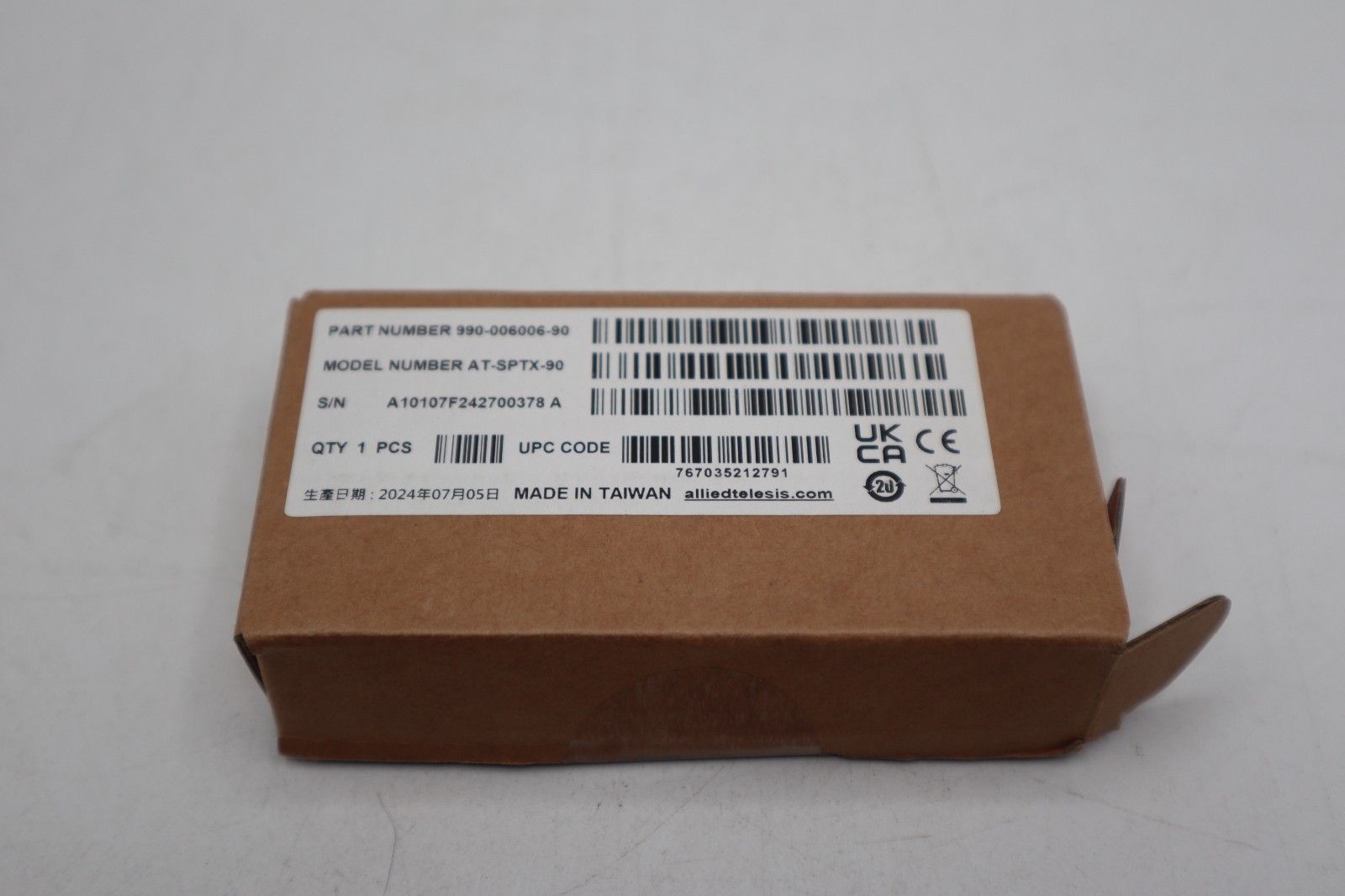 Allied Telesis AT-SPTX Mini GBIC Module 1.25G Copper AT-SPTX-90 990-006006-90