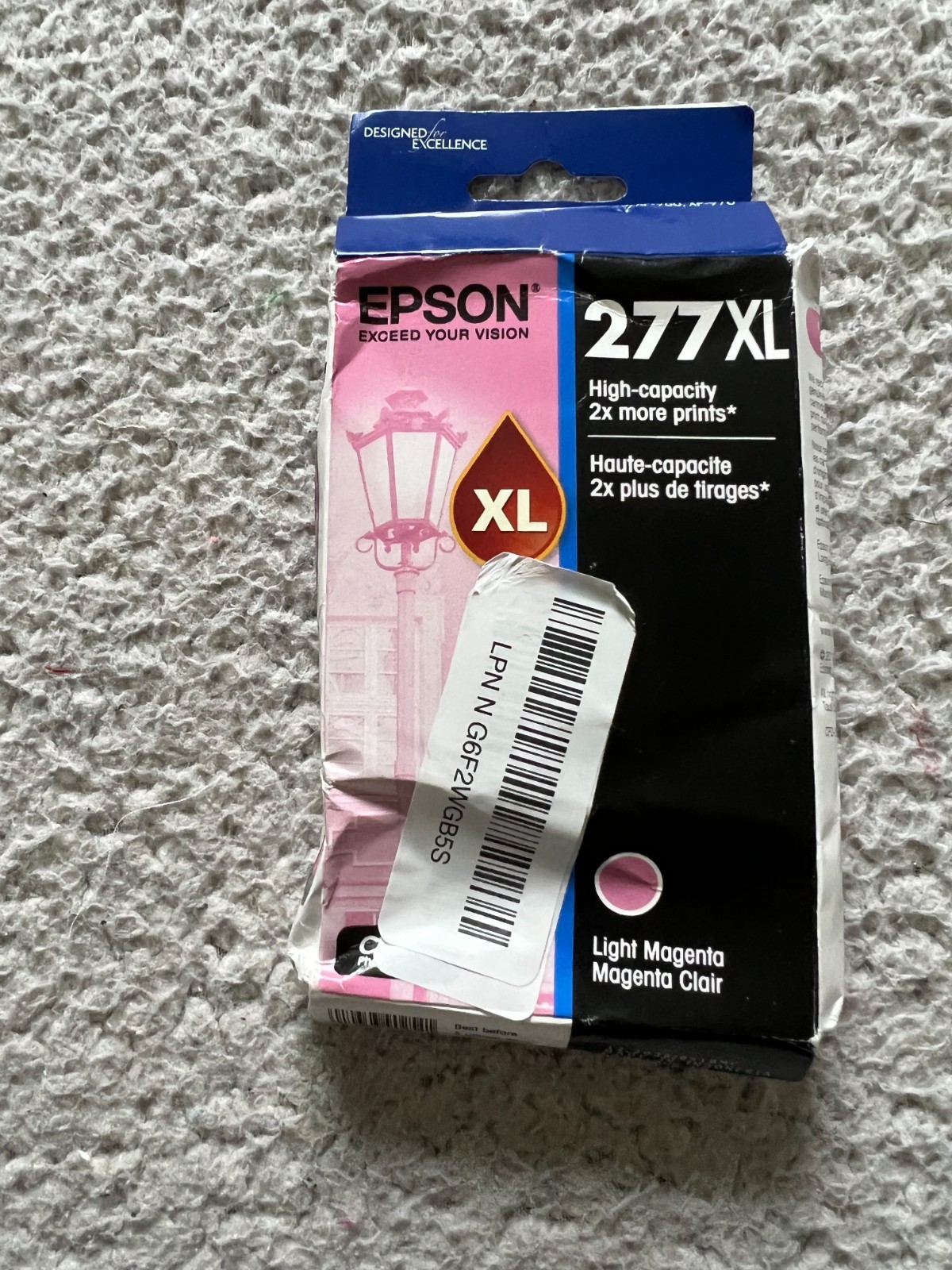 Epson 277XL Light Magenta Ink Cartridges Exp. 12/2028