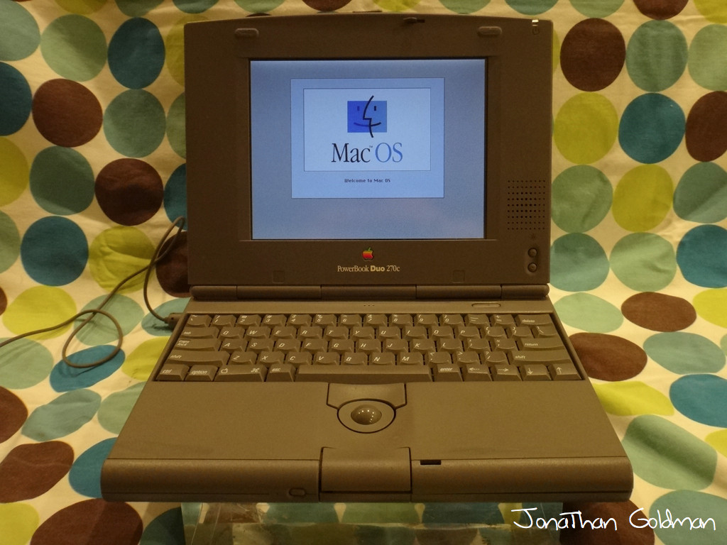 Apple Macintosh PowerBook Duo 270c PowerPC 100Mhz Upgrade 28MB RAM 1GB HD OS 9.1