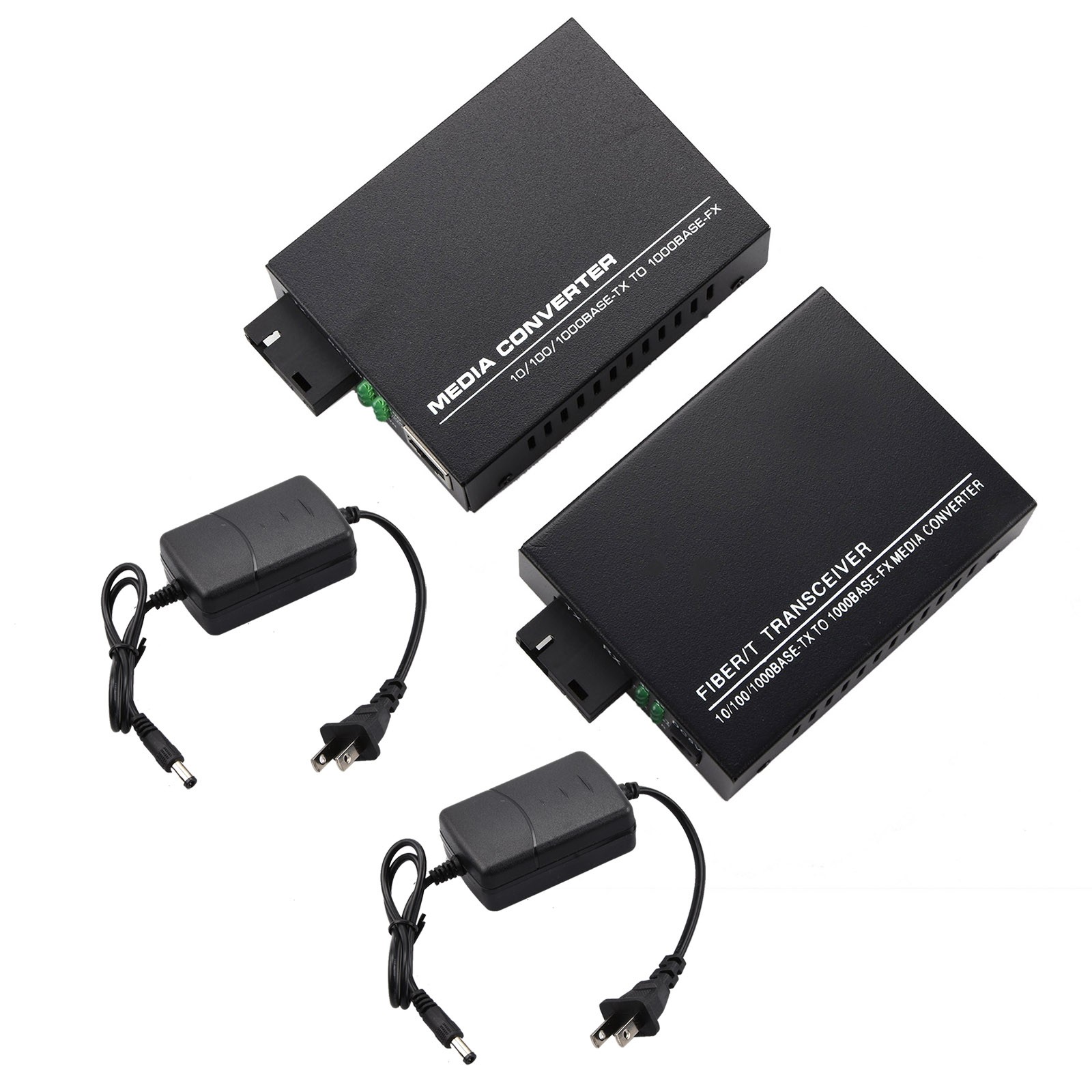 10/100/1000Mbps Single Mode 1&4 RJ45 Ethernet to Fiber Optic Media Converter r