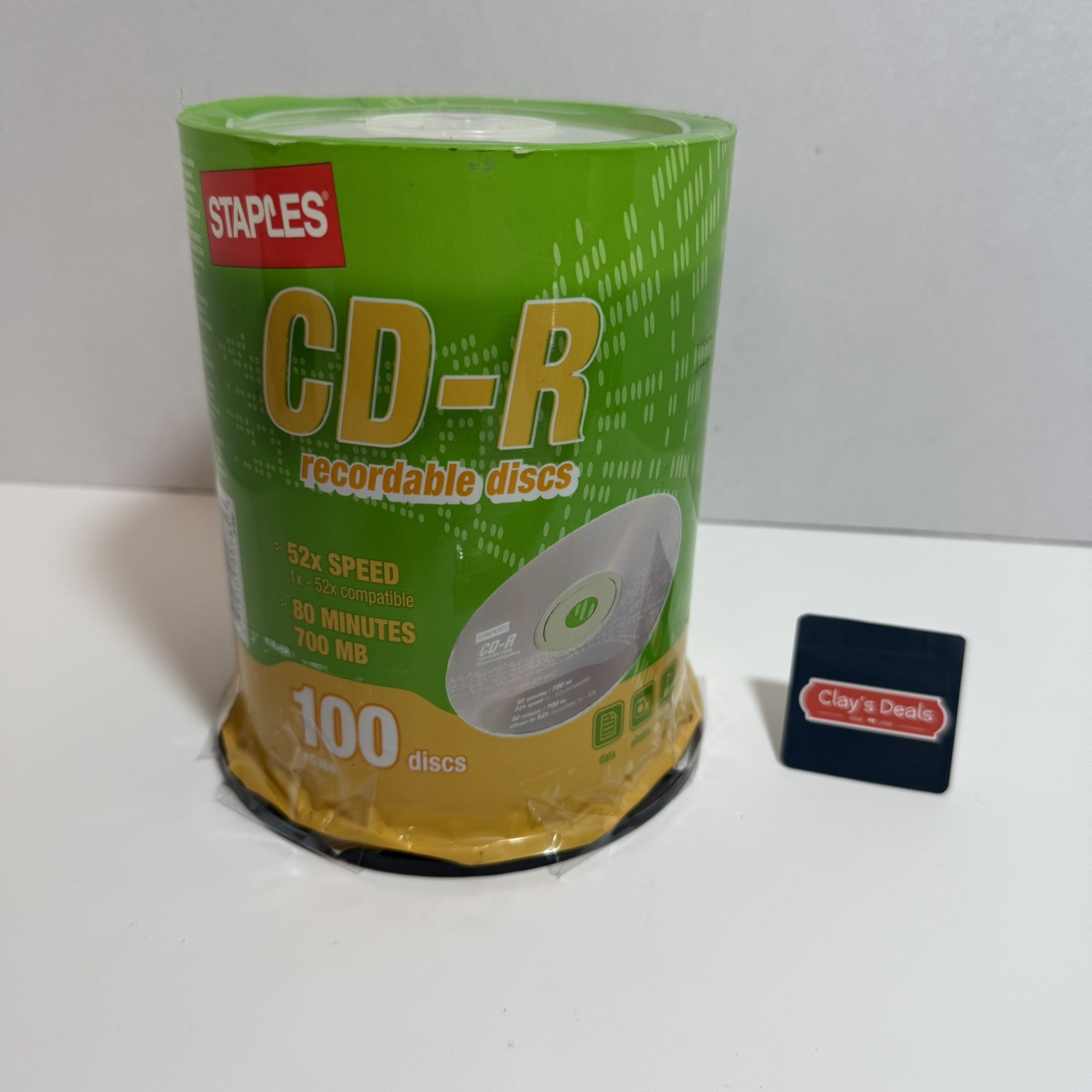 CD-R 80 Minute Recording Discs HQ Staples 700MB 52x Speed 100 Disc Pack NEW