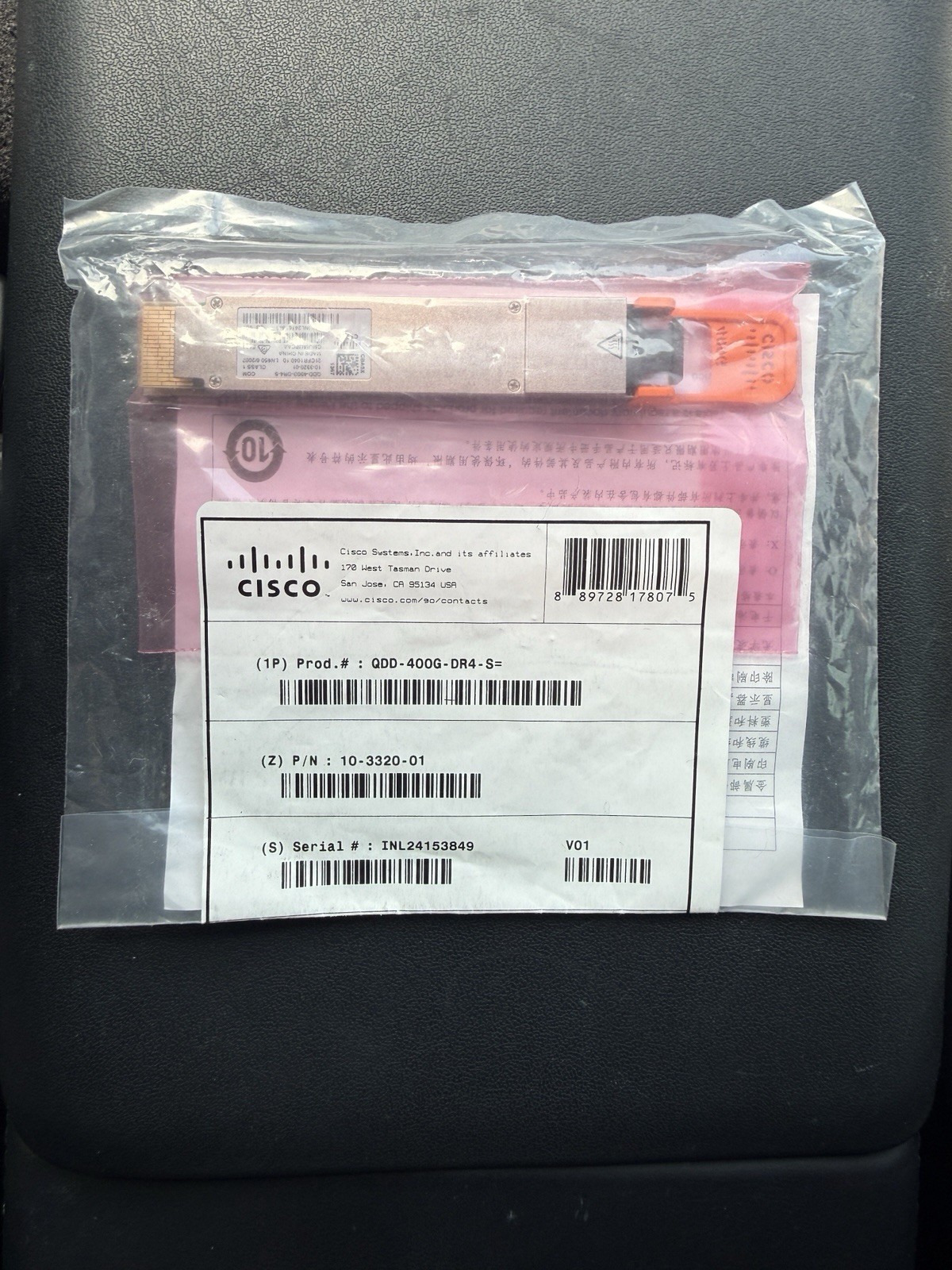 Cisco QDD-400G-DR4-S