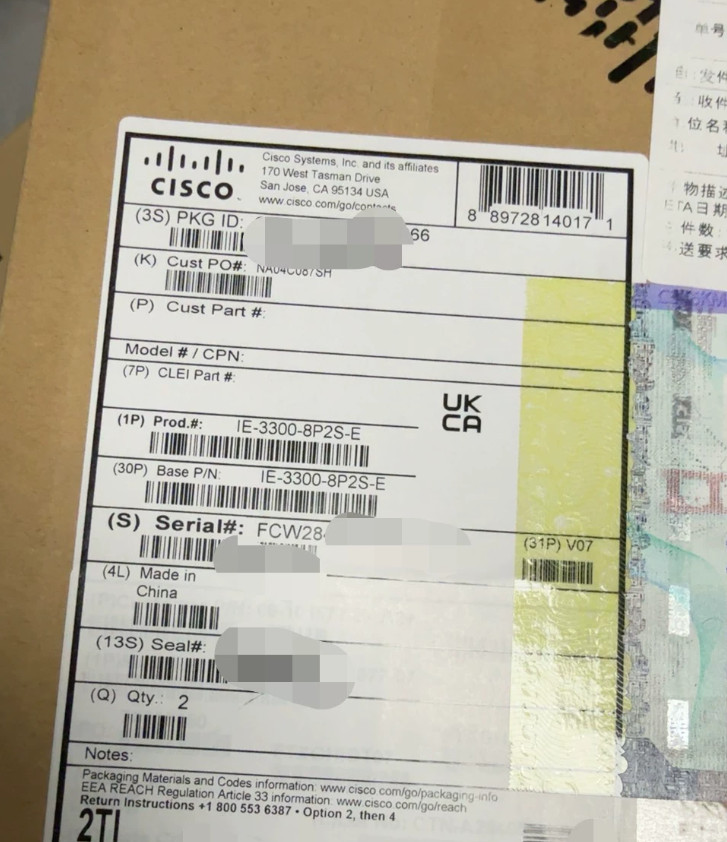 New Cisco IE-3300-8P2S-E Industrial Ethernet Switch fedex or DHL