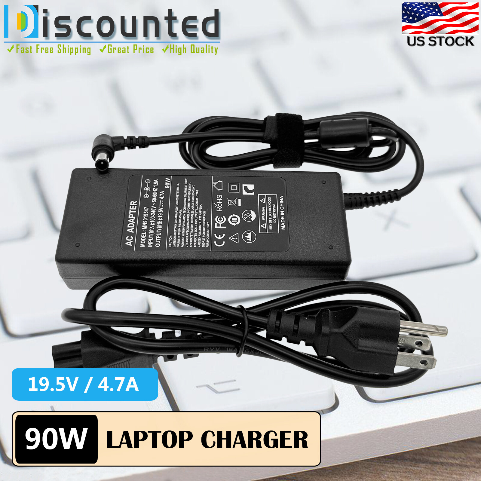 AC Adapter For LG 25UM58-P 29UM58-P 34UM58-P IPS LED Monitor Charger Power Cord