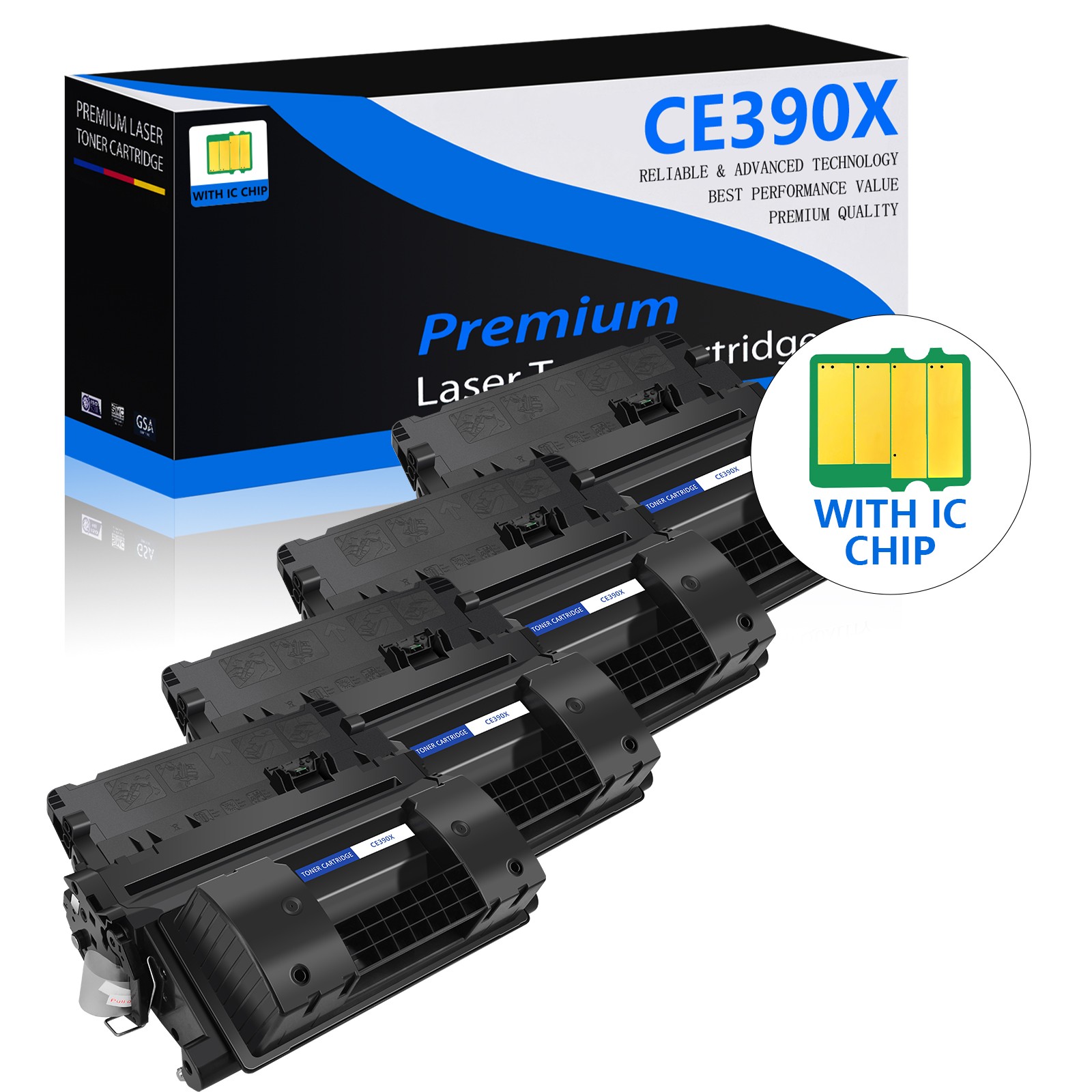 4PK CE390X 90X Toner Cartridge for HP LaserJet Enterprise 600 M603n M602x M602xh