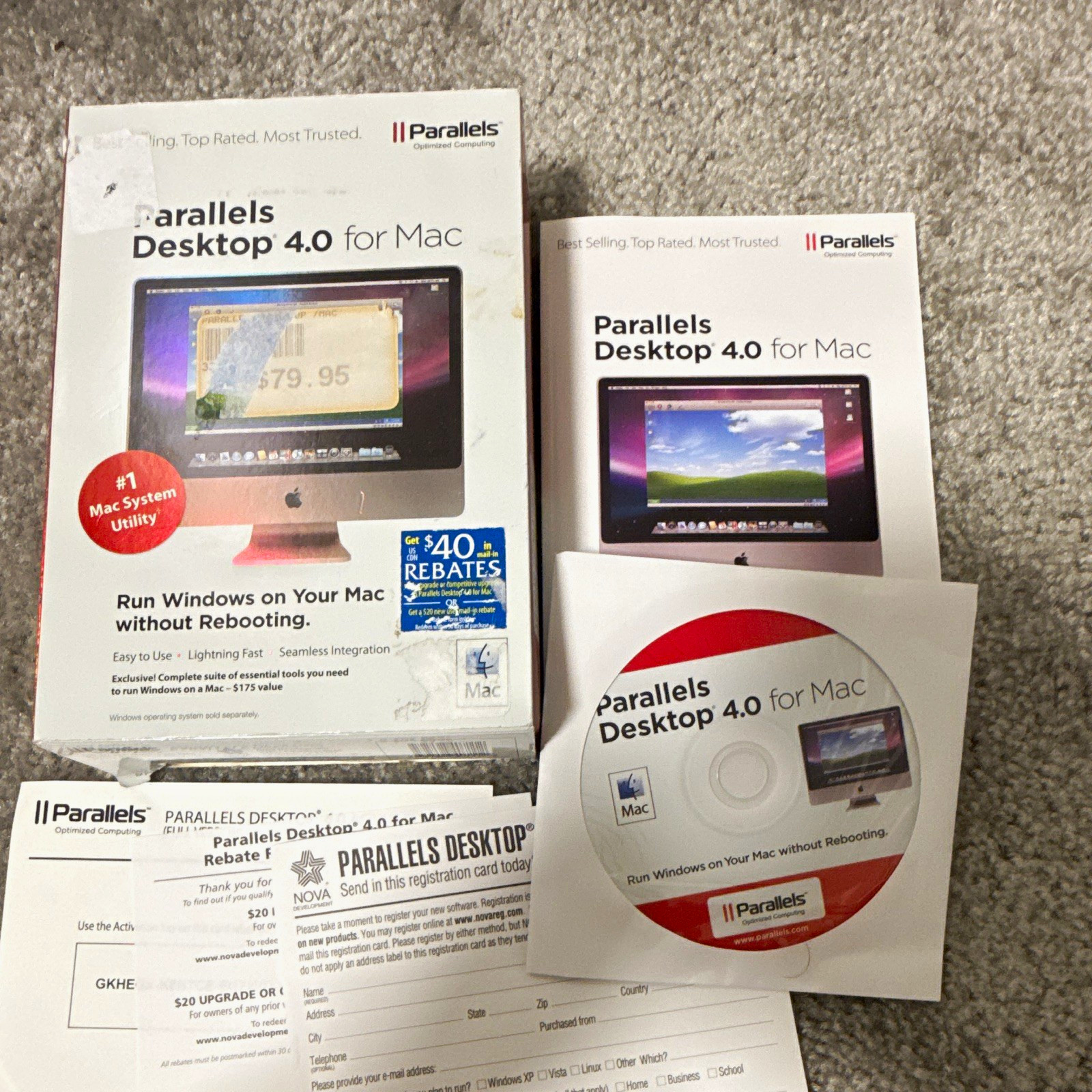 Parallels Desktop 4.0 for Mac CD Platform Virtualization Software