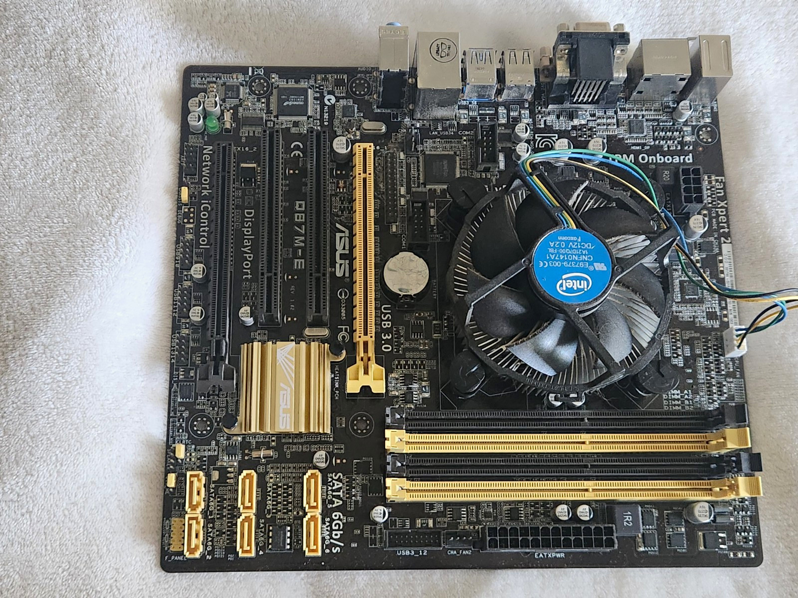 ASUS B87M-E MicroATX LGA1150 DDR3 Motherboard w/ Intel Stock CPU Cooler