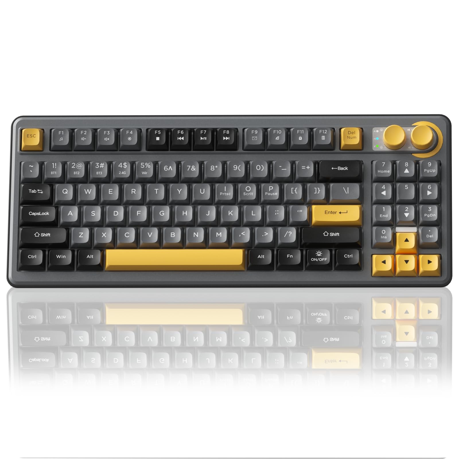 SOLAKAKA SK90 75% Wireless Gaming Keyboard with Media Knob & Number Pad