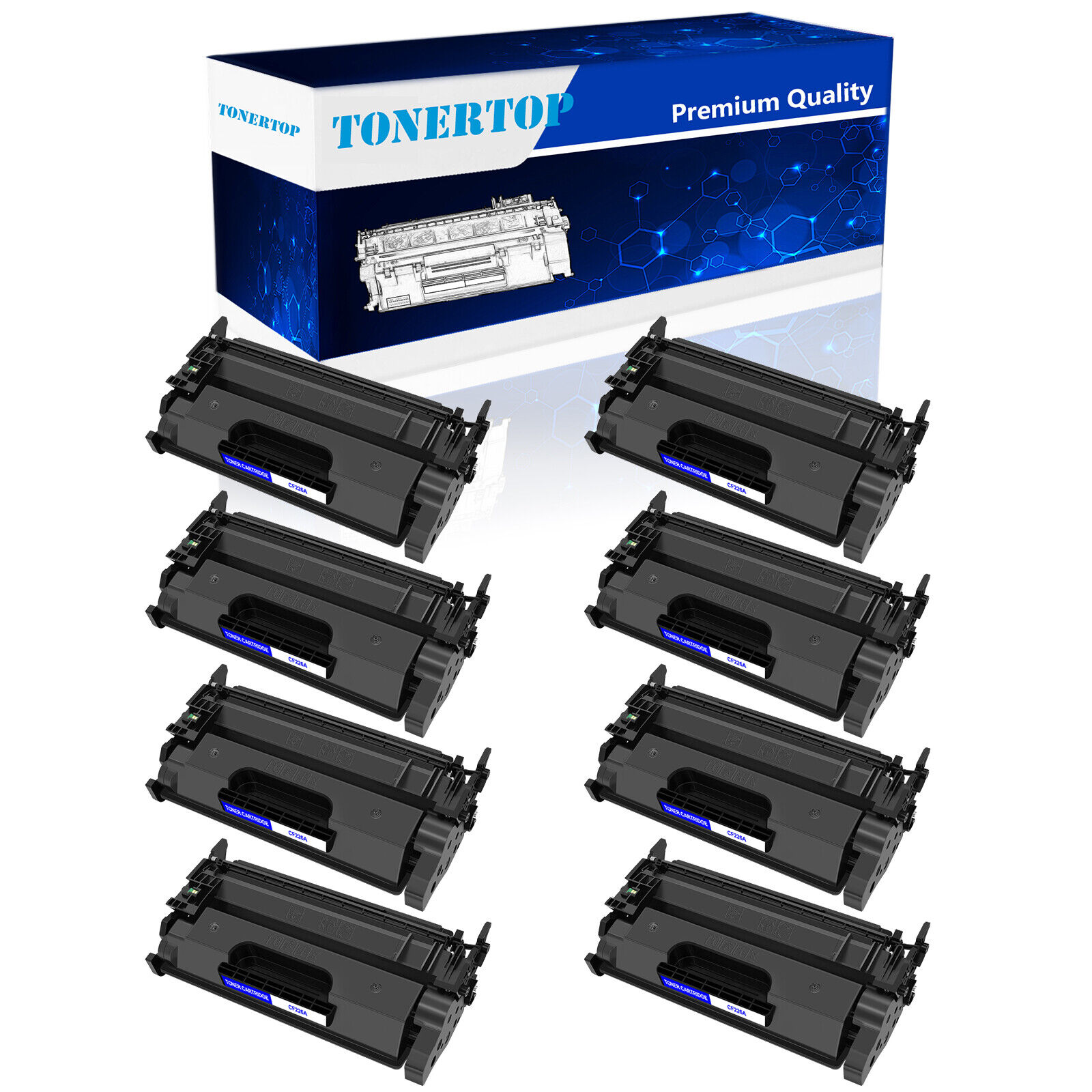 8 Pack CF226A 26A Toner Cartridge Fit for HP LaserJet Pro MFP M426 M426fdn M402n