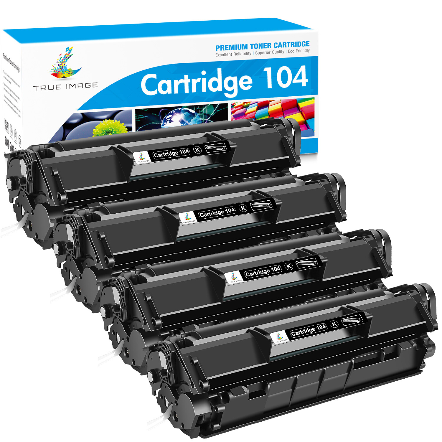 4 Packs FX9 FX10 C104 Toner for Canon 104 ImageClass D420 D480 MF4150 4270 L120