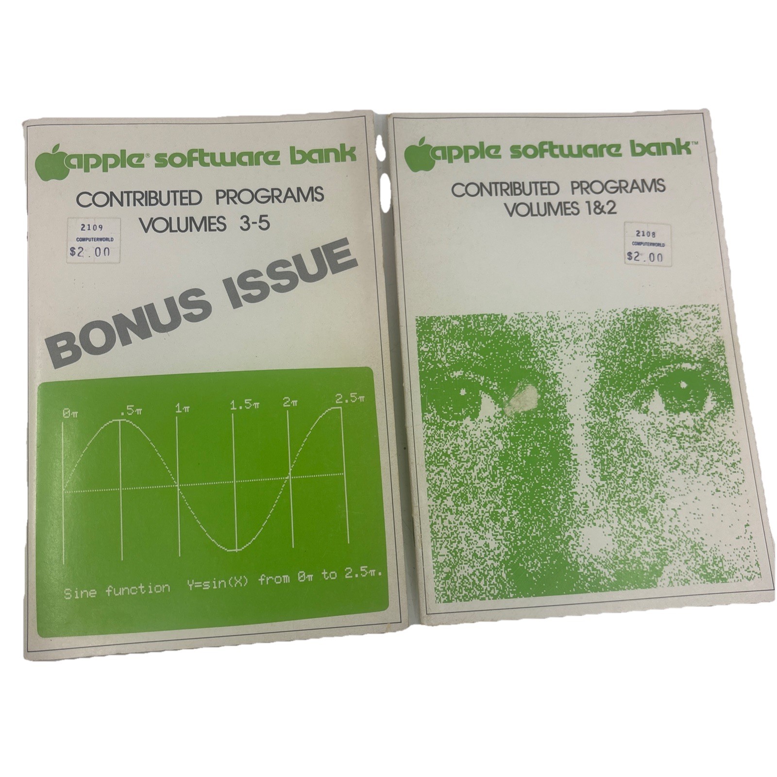 1978 Apple Software Bank Contributed Programss Vol 1-2 & 3-5 Bonus Issue Vintage