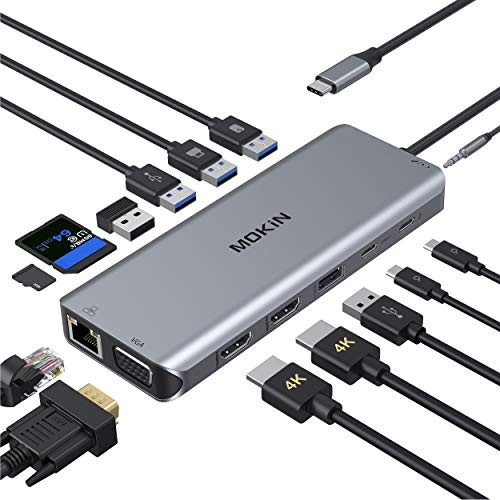 MOKiN 14 IN 1 USB-C Docking Station Dual Monitor