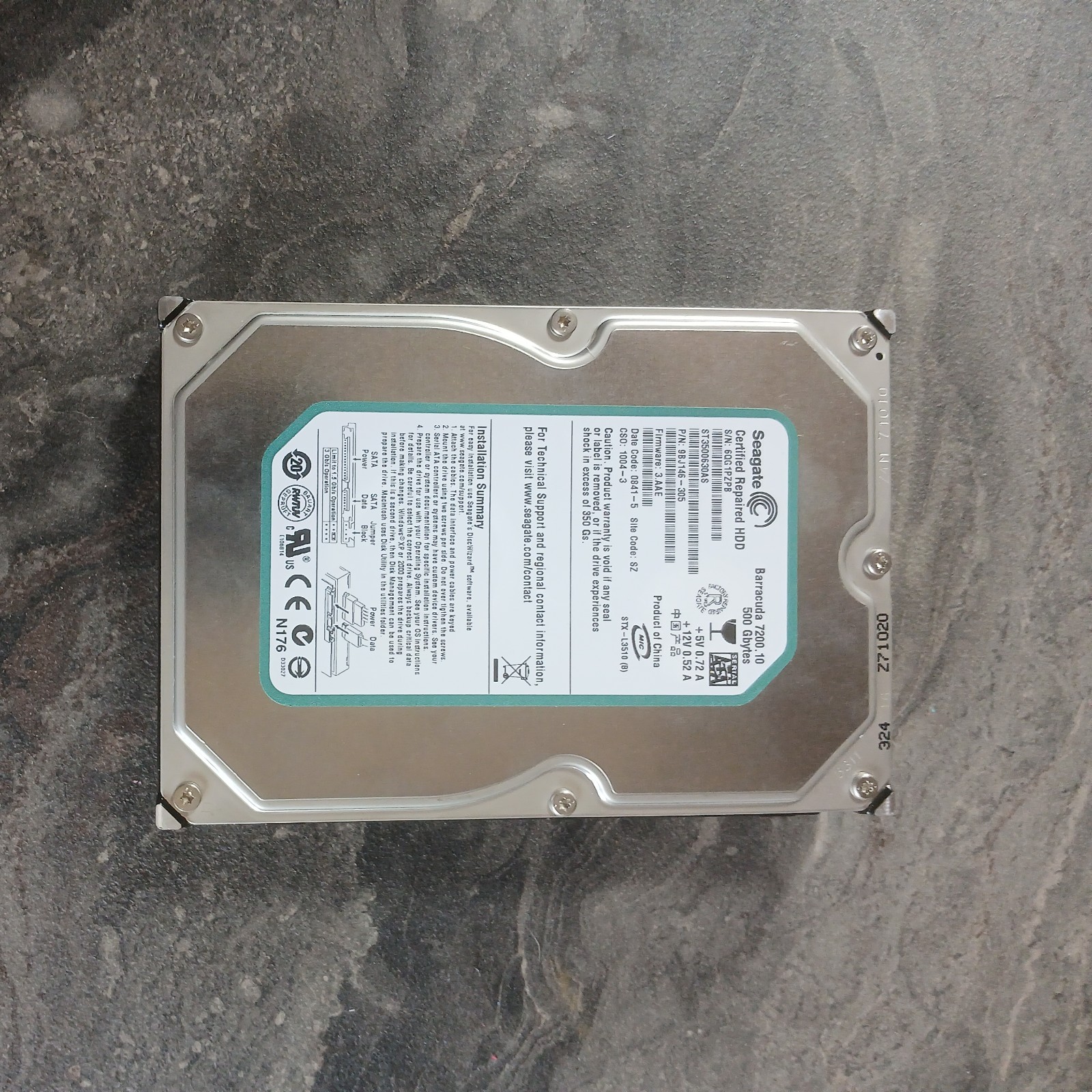 Seagate Barracuda ES ST3500630NS 500GB SATA NAS Hard Drive FULLY TESTED