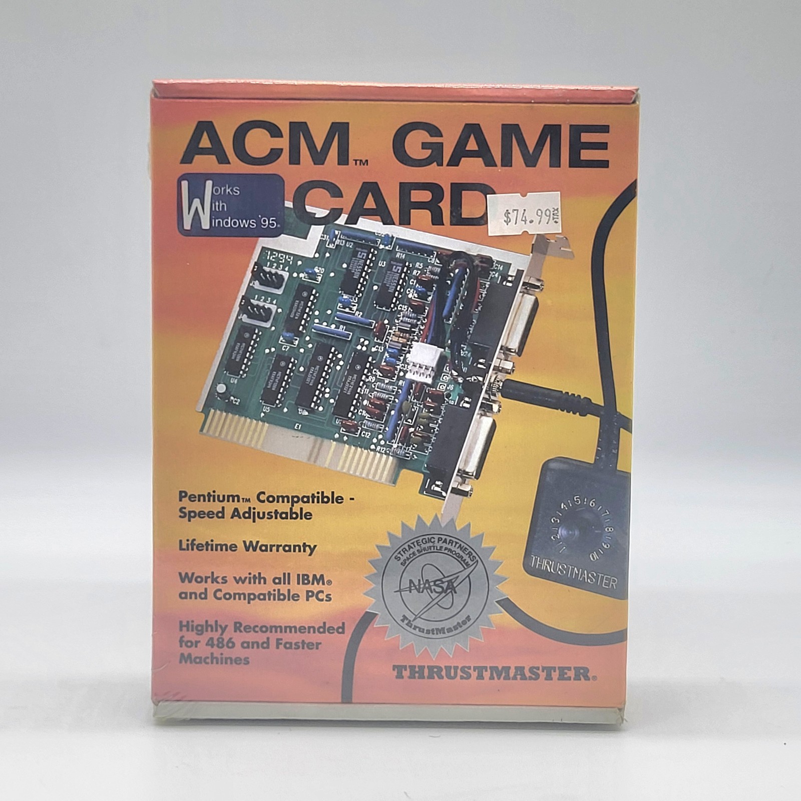 Thrustmaster ACM Game Card ISA NOS Sealed Vintage DOS Windows 95