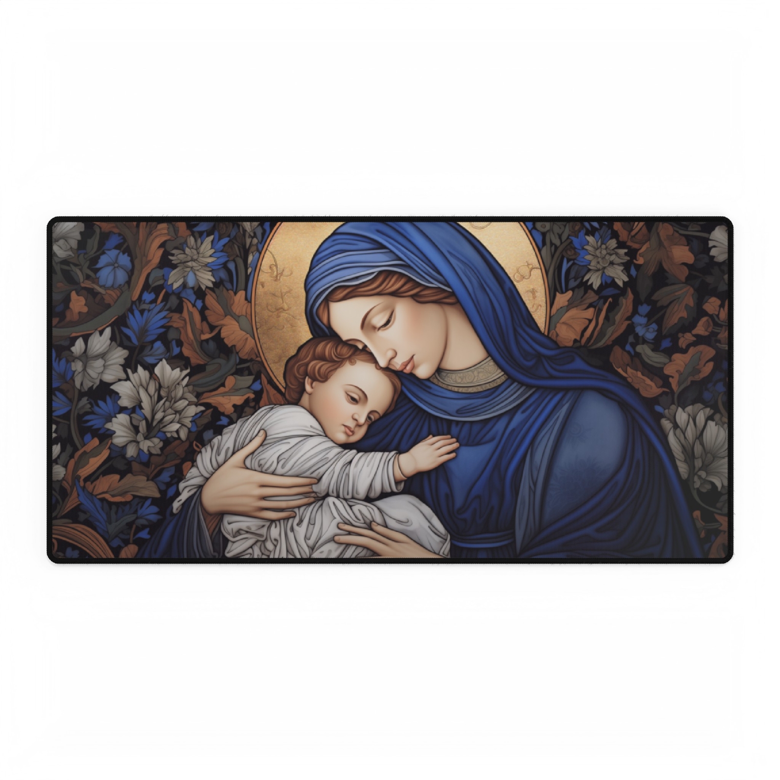 Mary with Jesus Christ Child William Morris Desk Mat Christian Faith Mouse Pad