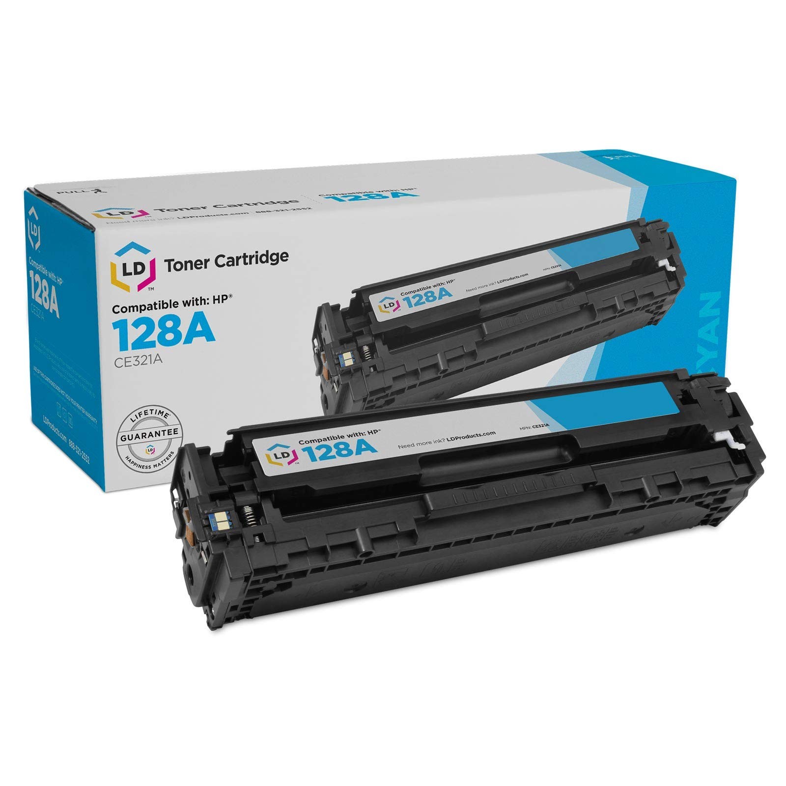 LD Replacement Replacement fits with HP128A HP-128A CE321A Cyan Toner Cartridge