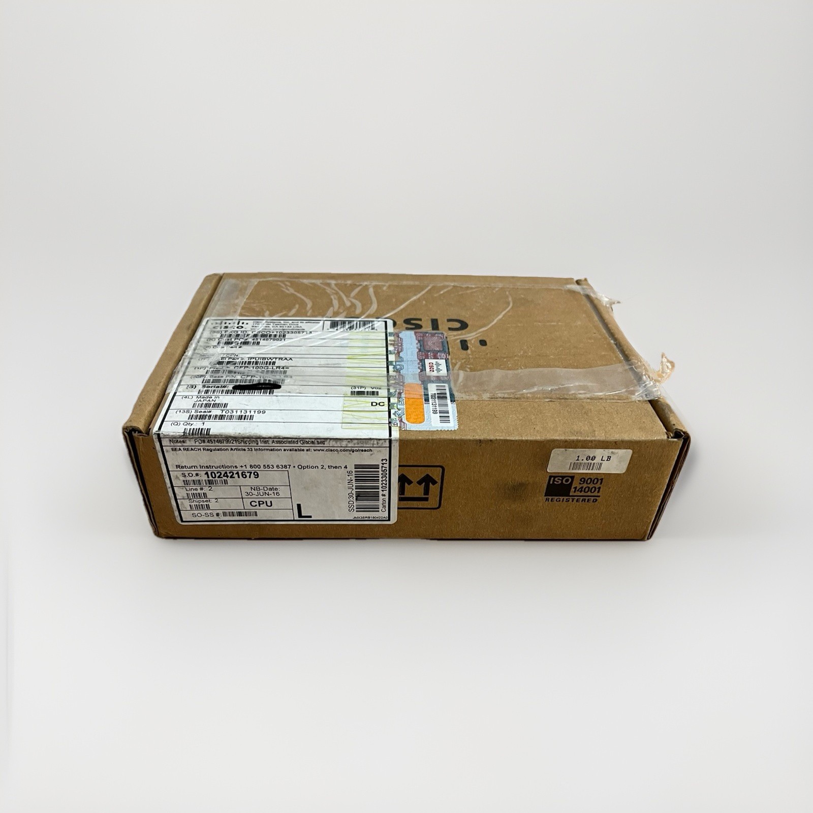 Genuine Cisco CFP-100G-LR4 Module - Brand New, Sealed - Authentic