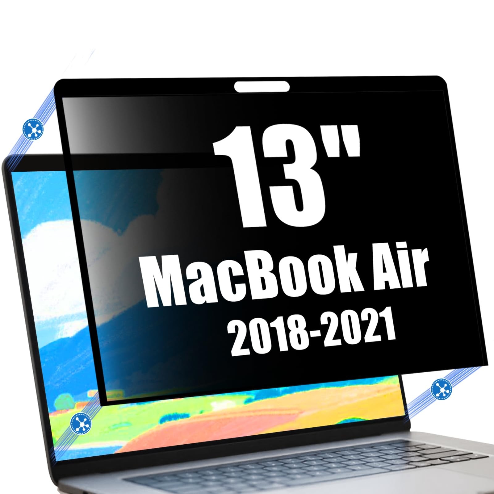 Ceydebne Nano-Suction Privacy Screen MacBook Air 13'' (2018-2021), Black 