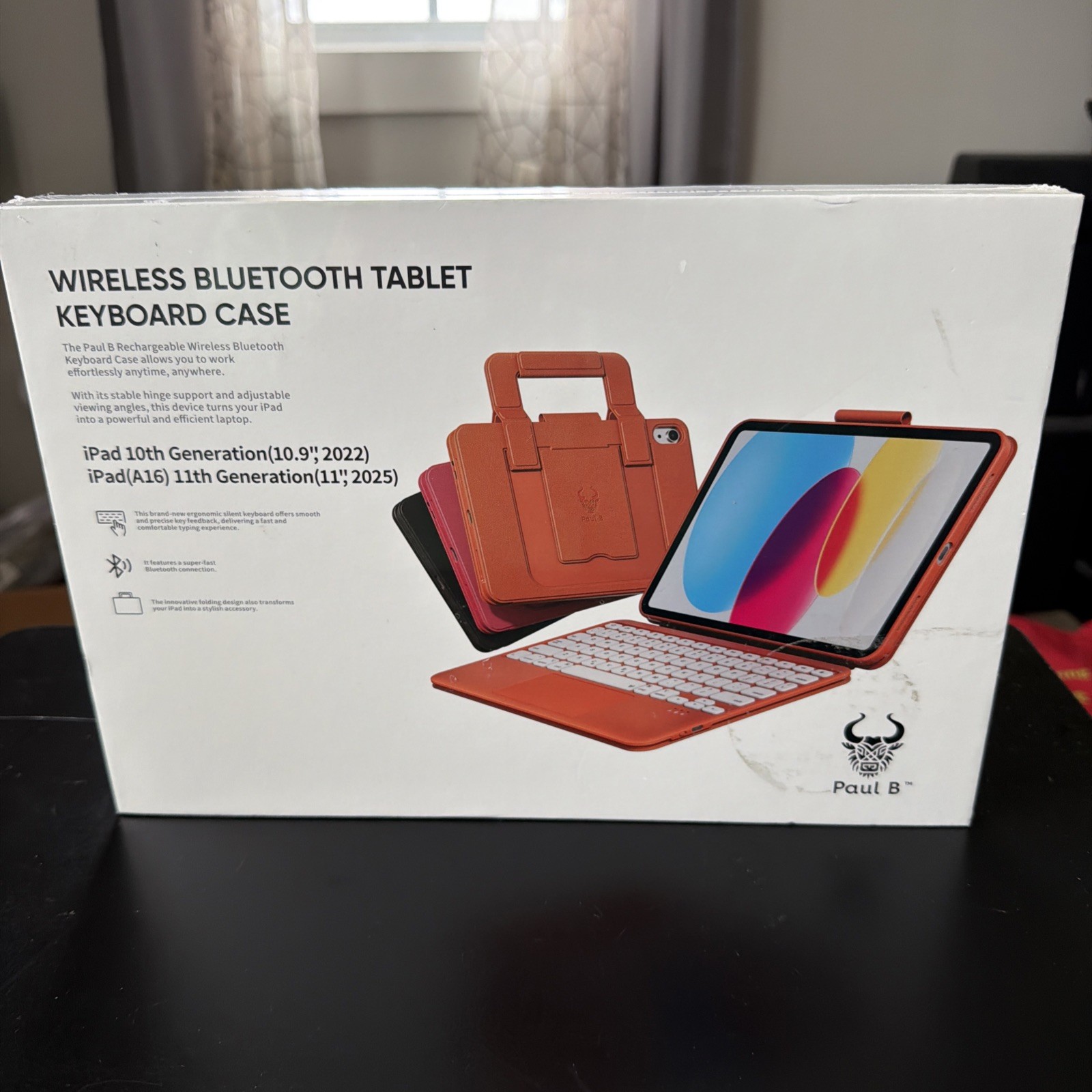Paul B Wireless Bluetooth Tablet Keyboard Case for iPad 10th 10.9 And 11th