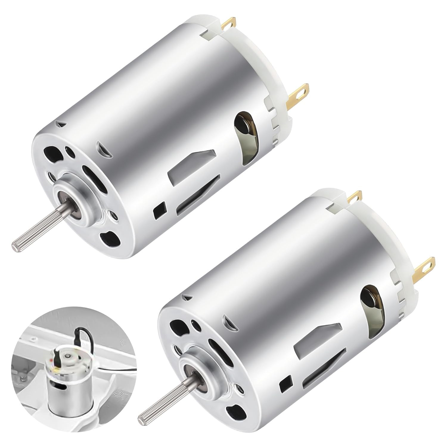 Saillong 12V DC Fan Motor Compatible with Ventline BVD0218-00 (2 Pcs) | round Sh