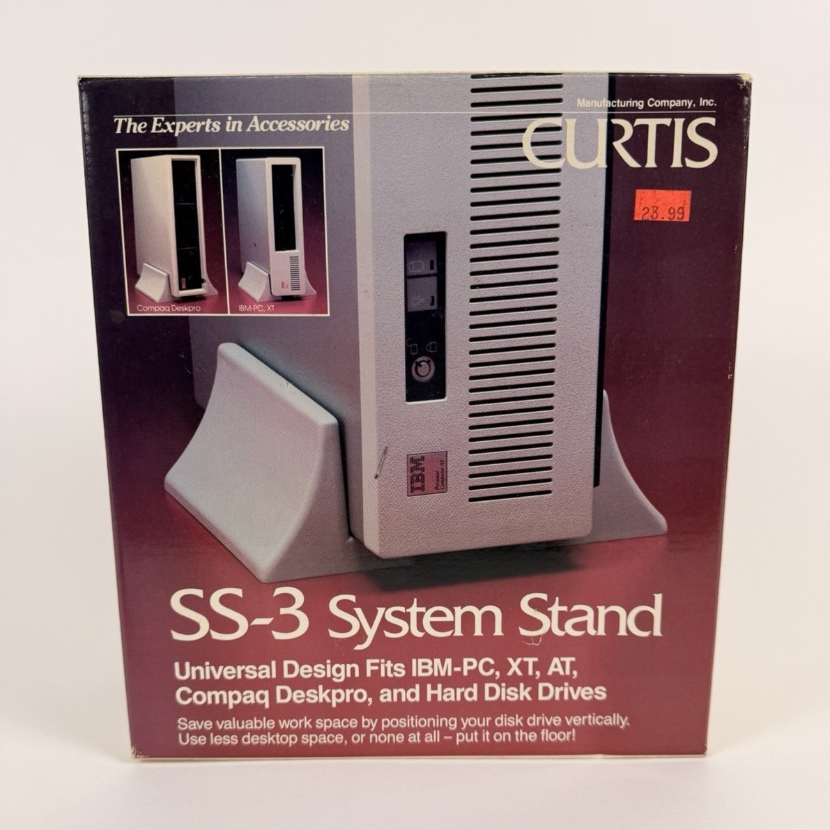 Vintage Curtis SS-3 System Stand IBM PC XT AT Compaq Deskpro Open Box