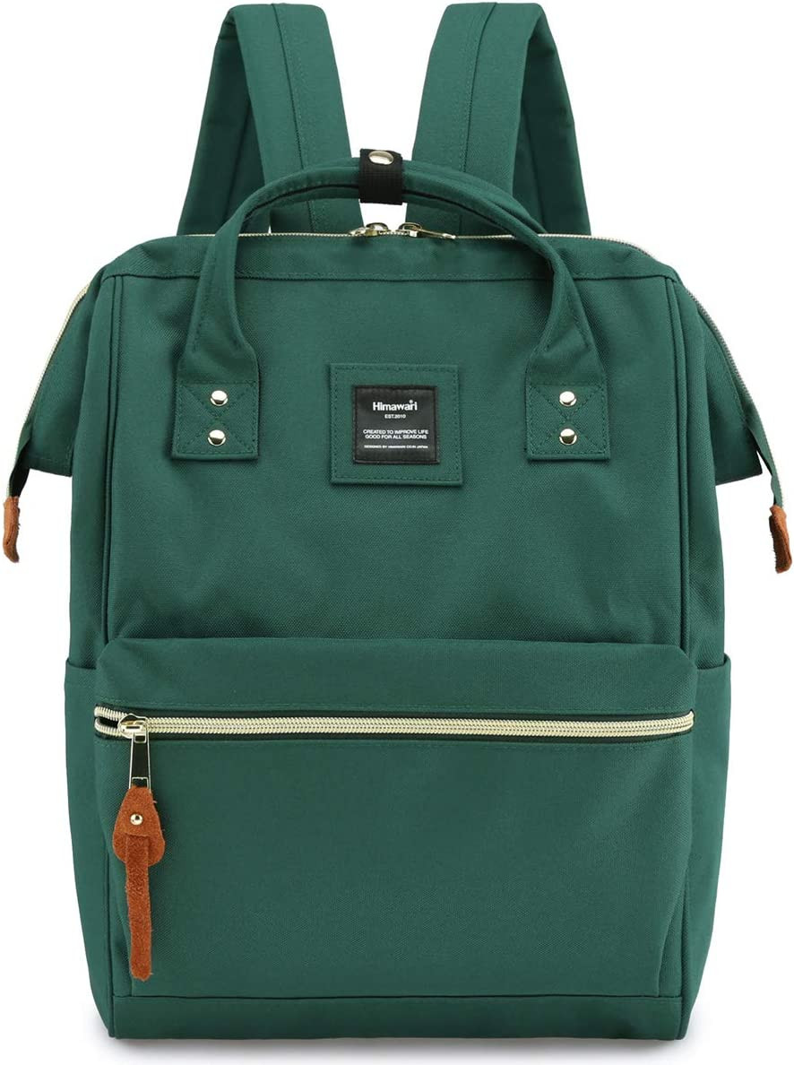 Himawari Laptop Backpack for Women&Men,Wide Open Large USB Charging Port 15.6 In
