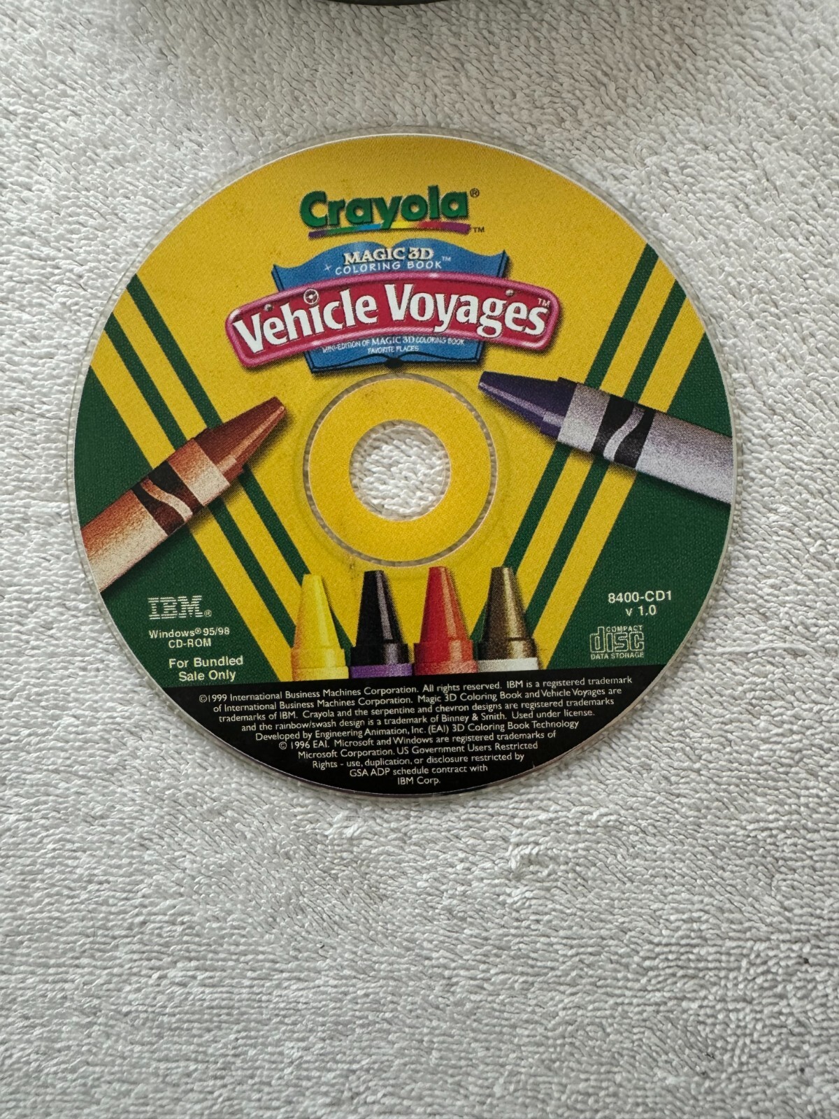 Crayola Magic CD Vehicle Voyages PC - 1999 IBM Windows 95/98
