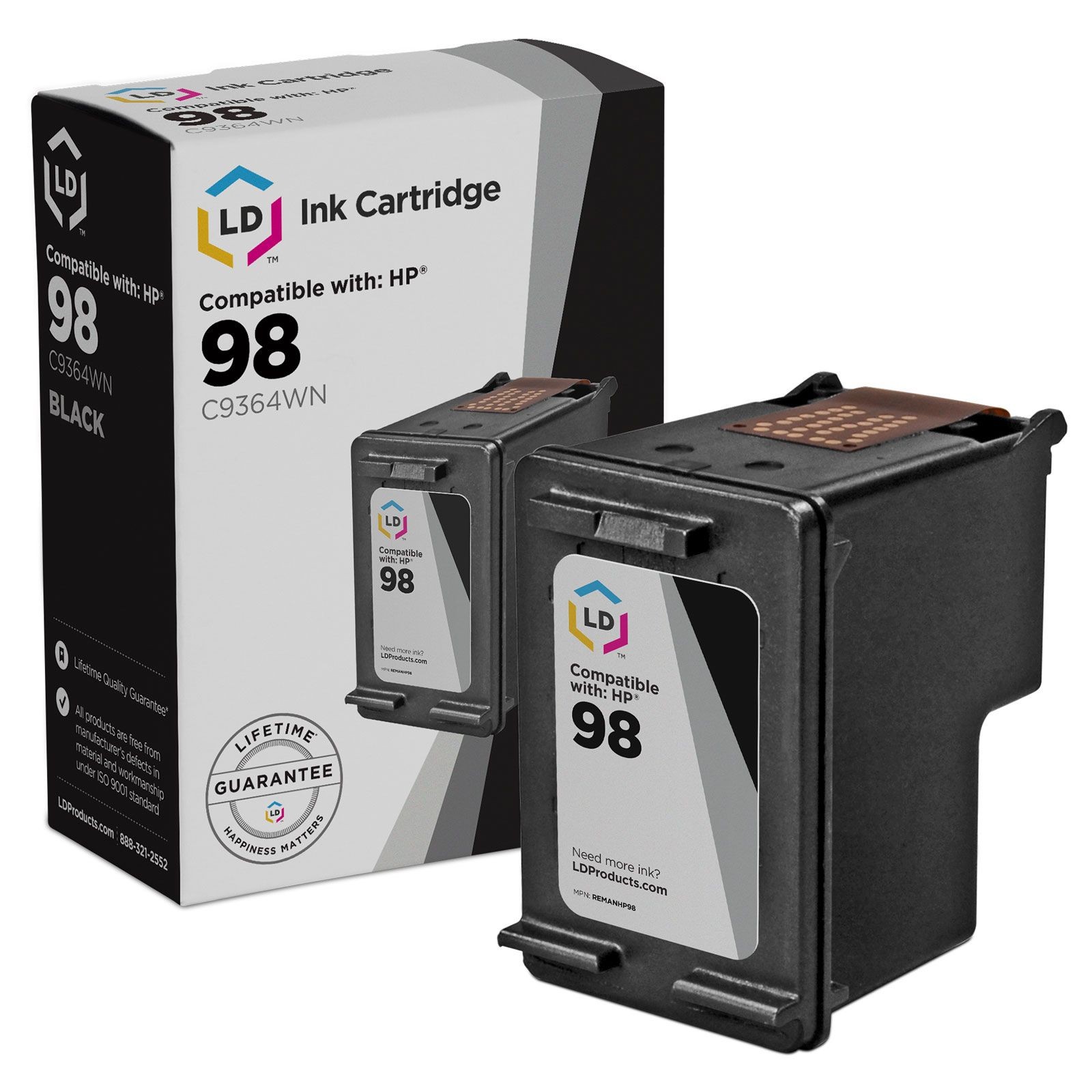 LD Replacement Replacement for HP 98 / C9364WN Black Ink Cartridge