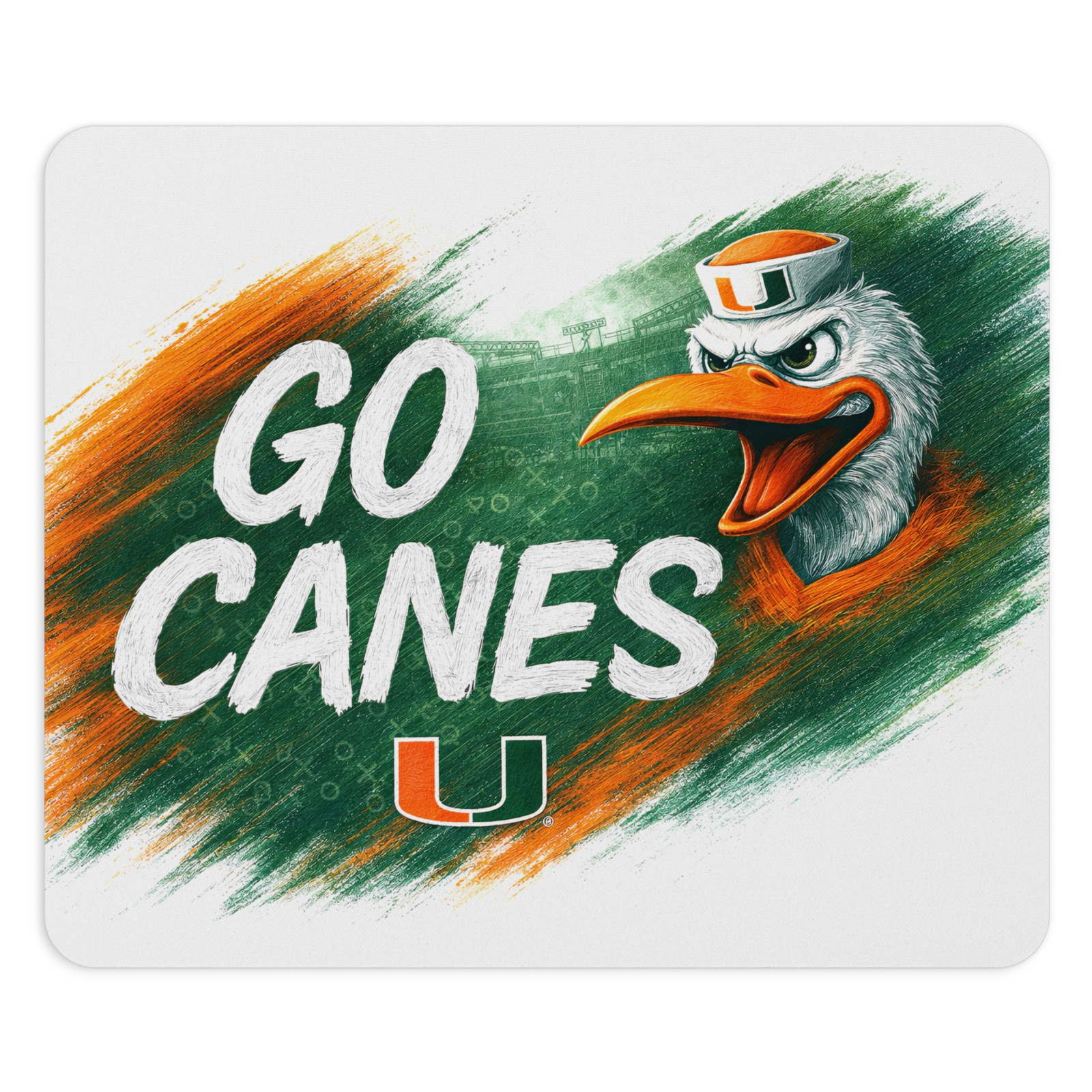 Miami Hurricanes Mouse Pad Sebastian Ibis Go Canes Office Desk Accessory