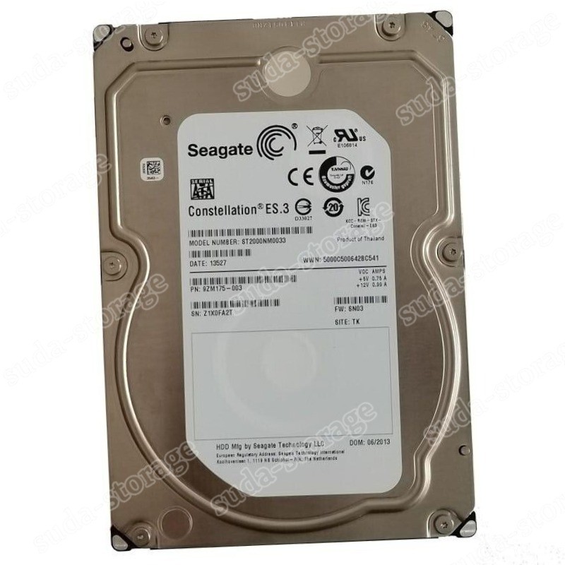 1PCS Seagate Constellation ST2000NM0033 2TB 7200RPM SATA 3.5" Internal HDD Hard