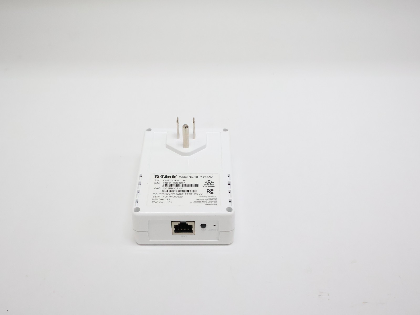 D-Link DHP-700AV Powerline AV2 2000 Gigabit Adapter Tested Working