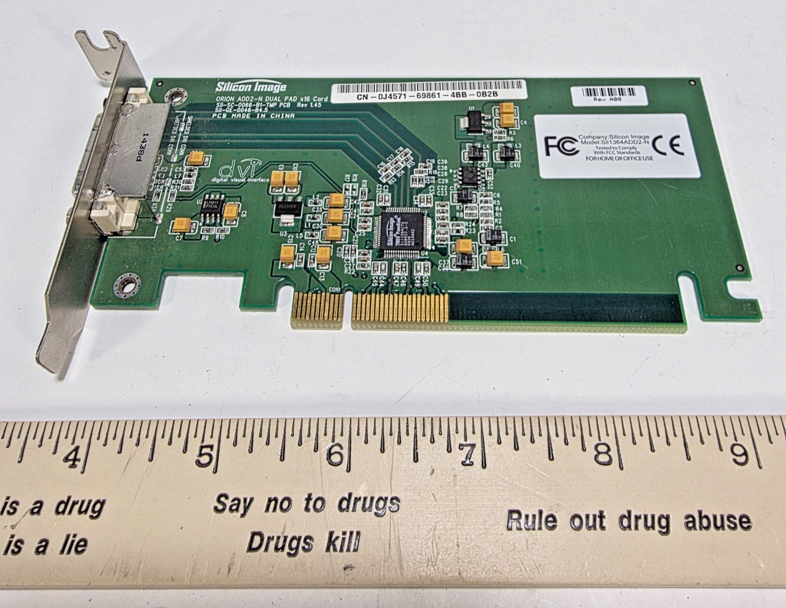 Silicon Image Orion ADD2-N Dual PAD x16 DVI Card Dell J4571 SiI1364ADD2-N
