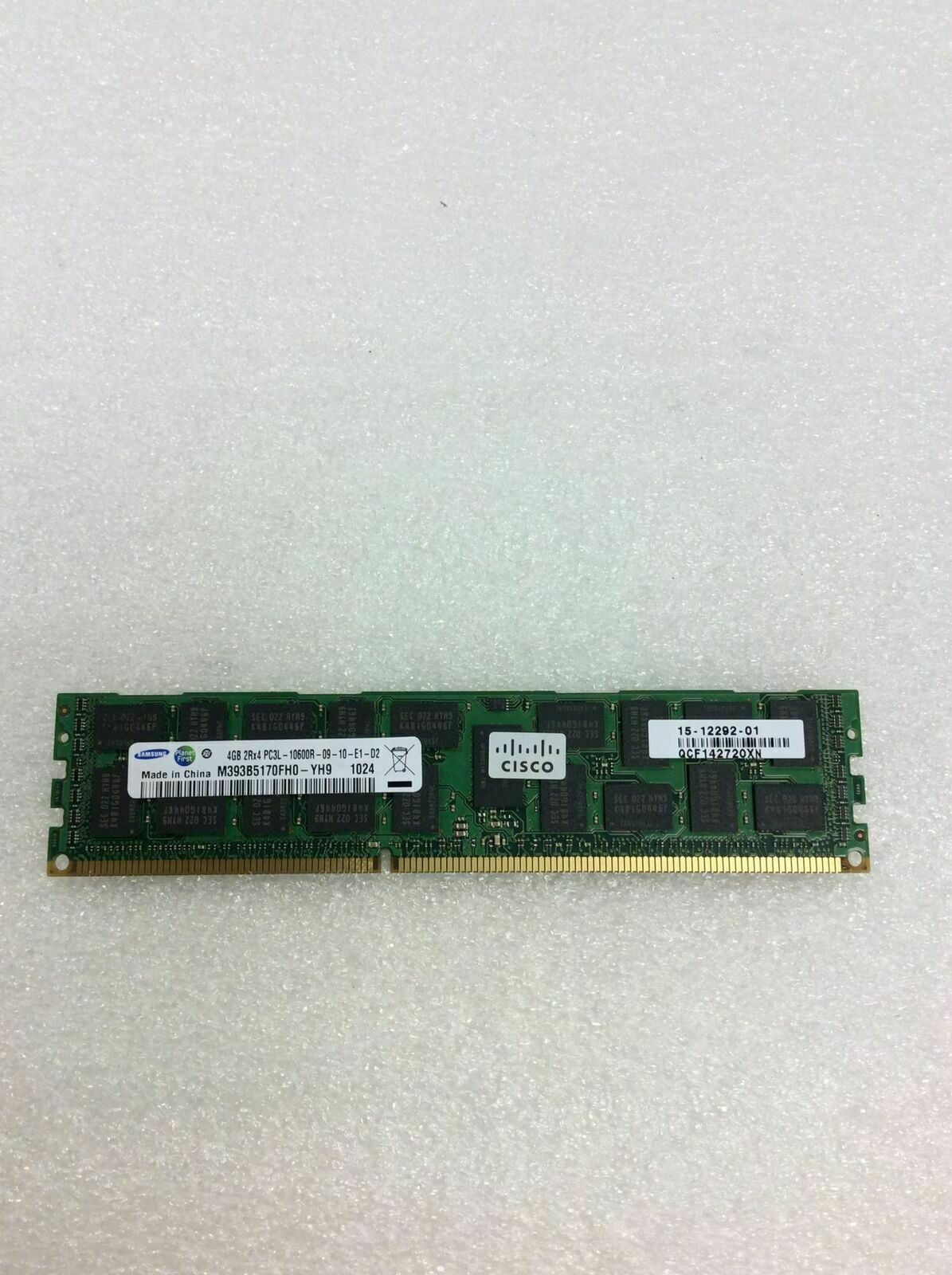 14x Samsung 4GB 2Rx4 PC3L-10600R DDR3 ECC Memory P/N: M393B5170FH0-YH9 56GB