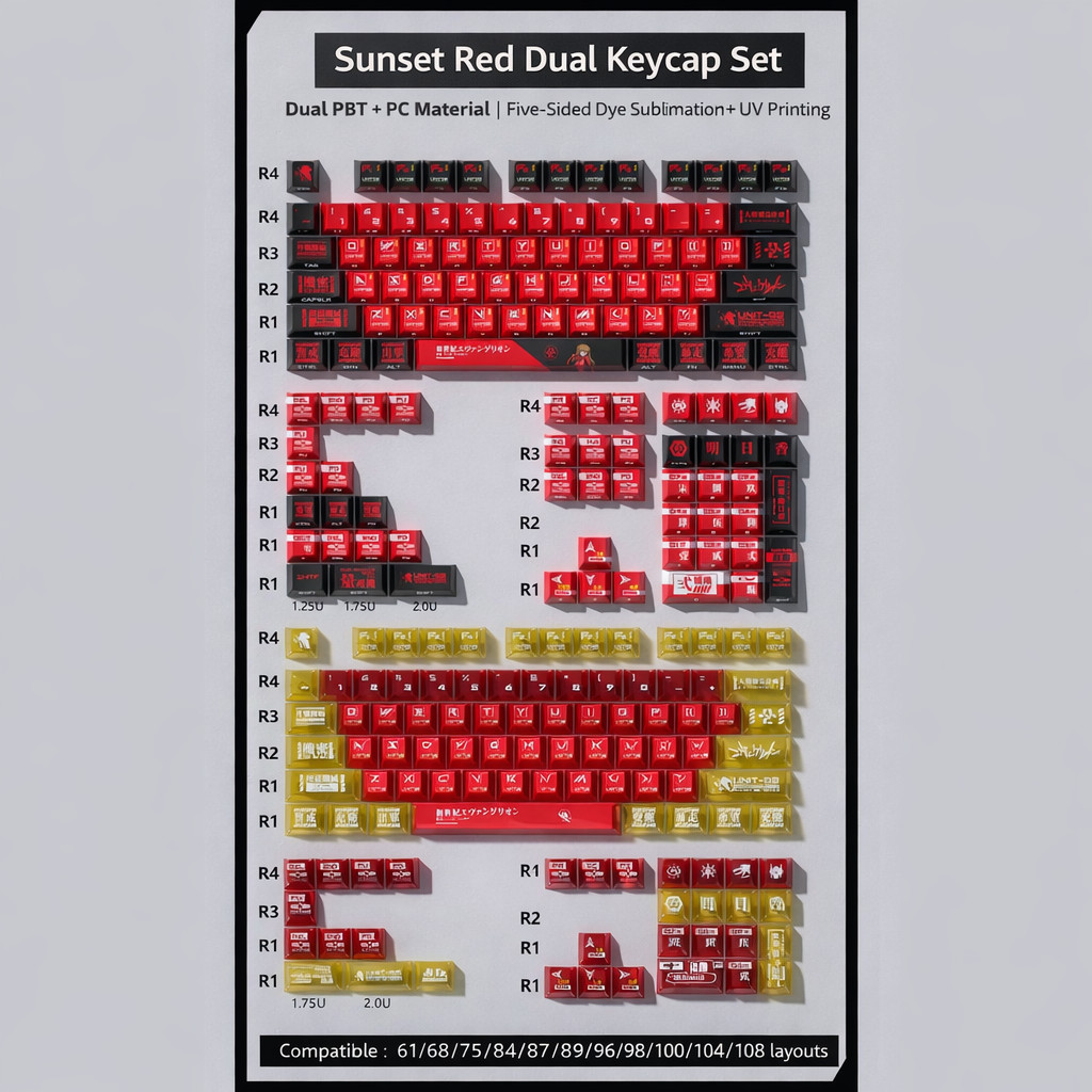 Premium Tomorrow Fragrance Translucent PBT Keycaps Set for Mechanical Keyboard