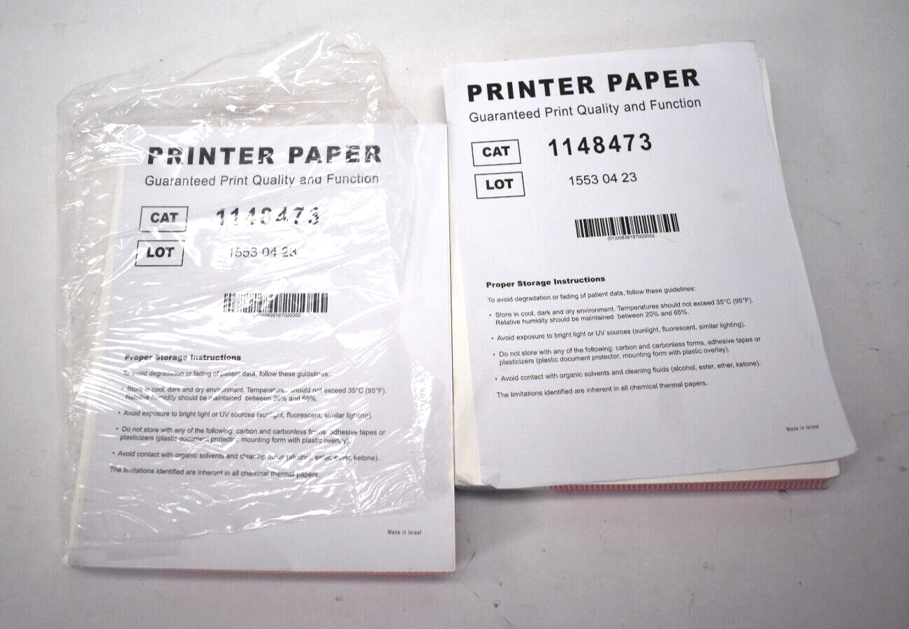 Lot of 600 Thermal Recording Paper Printer Paper White Sheets F Fold 1148473
