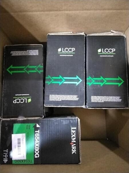 (BOX OF 4) Lexmark T654X80G Black Toner Cartridge EXTRA HIGH YIELD