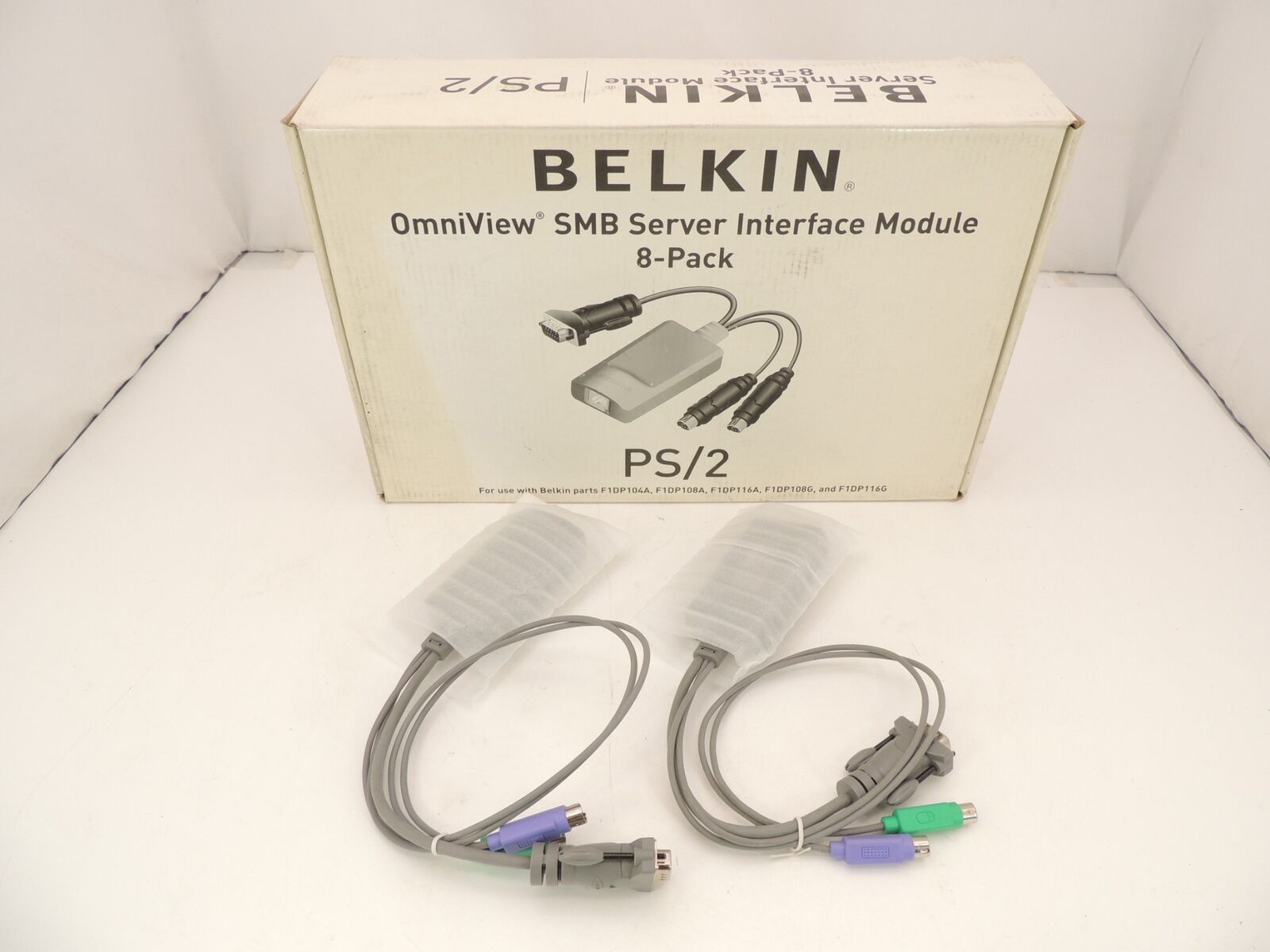 Lot of 2 New Belkin OmniView SMB Server Interface Module PS/2 F1DP101A-AP