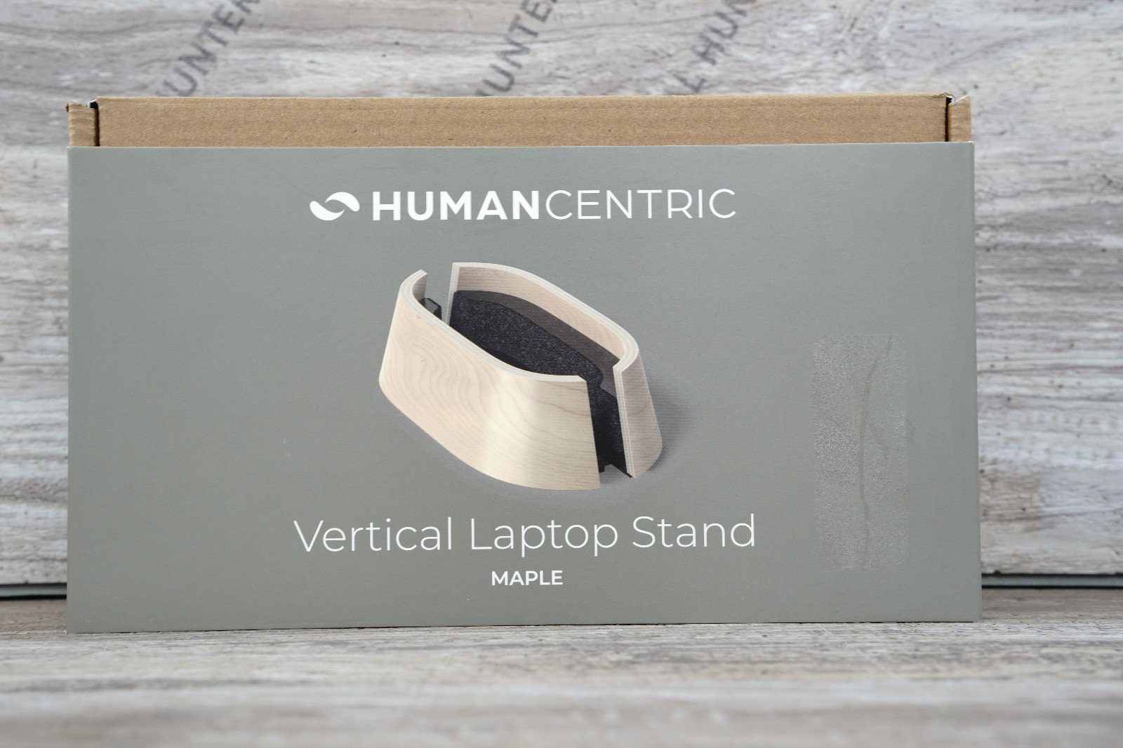 HumanCentric Vertical Laptop Stand in Maple Wood