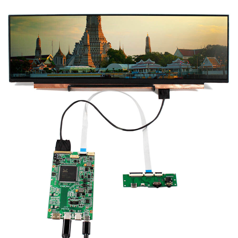 14in 3840x1100 4K LCD HDMI USB C LCD Controller Board ForDIY Hyte Y70  PC Case