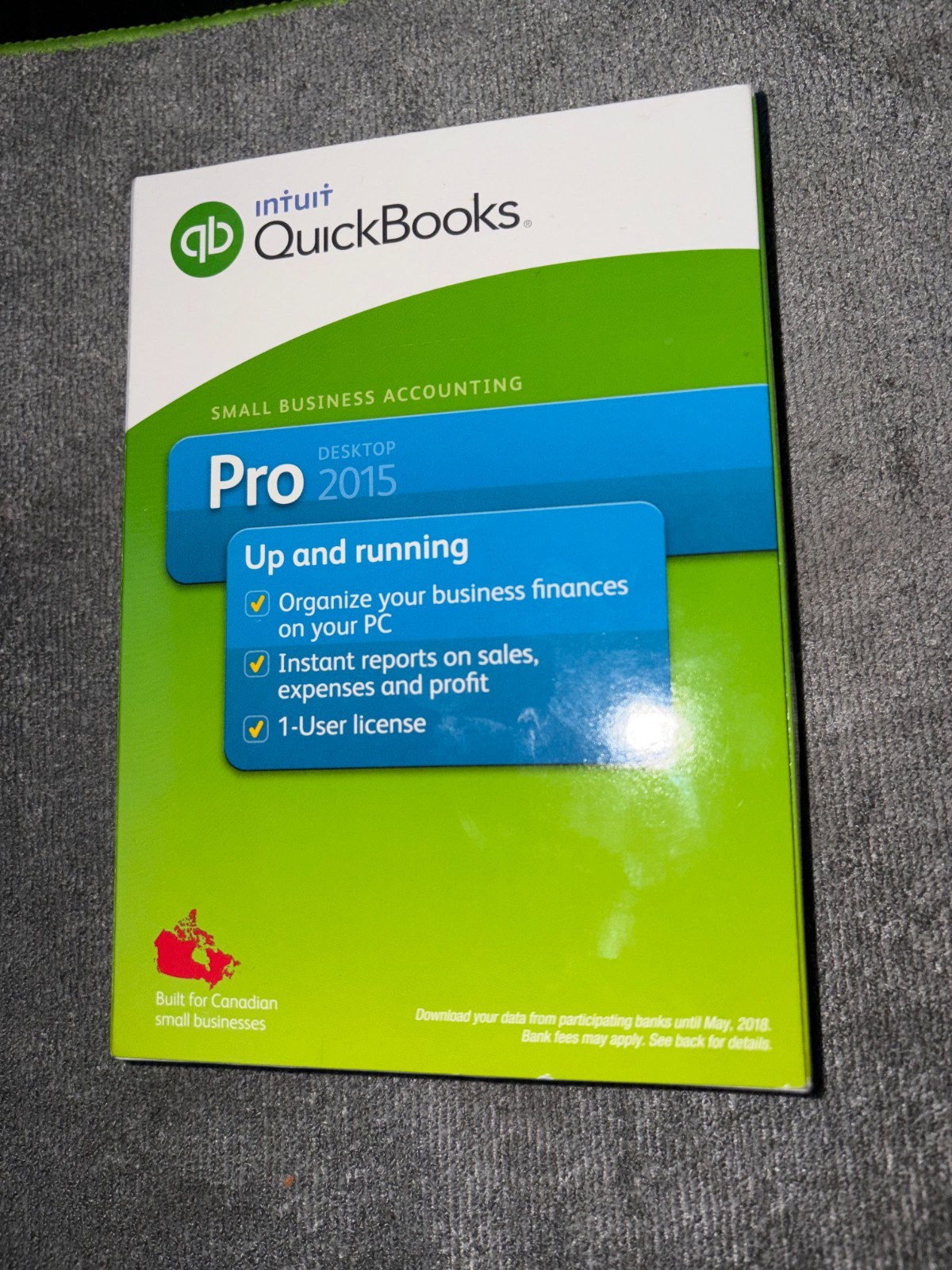 NEW Quickbooks 2015 Desktop Pro For Windows Accounting -NO SUBSCRIPT10N- SEALED