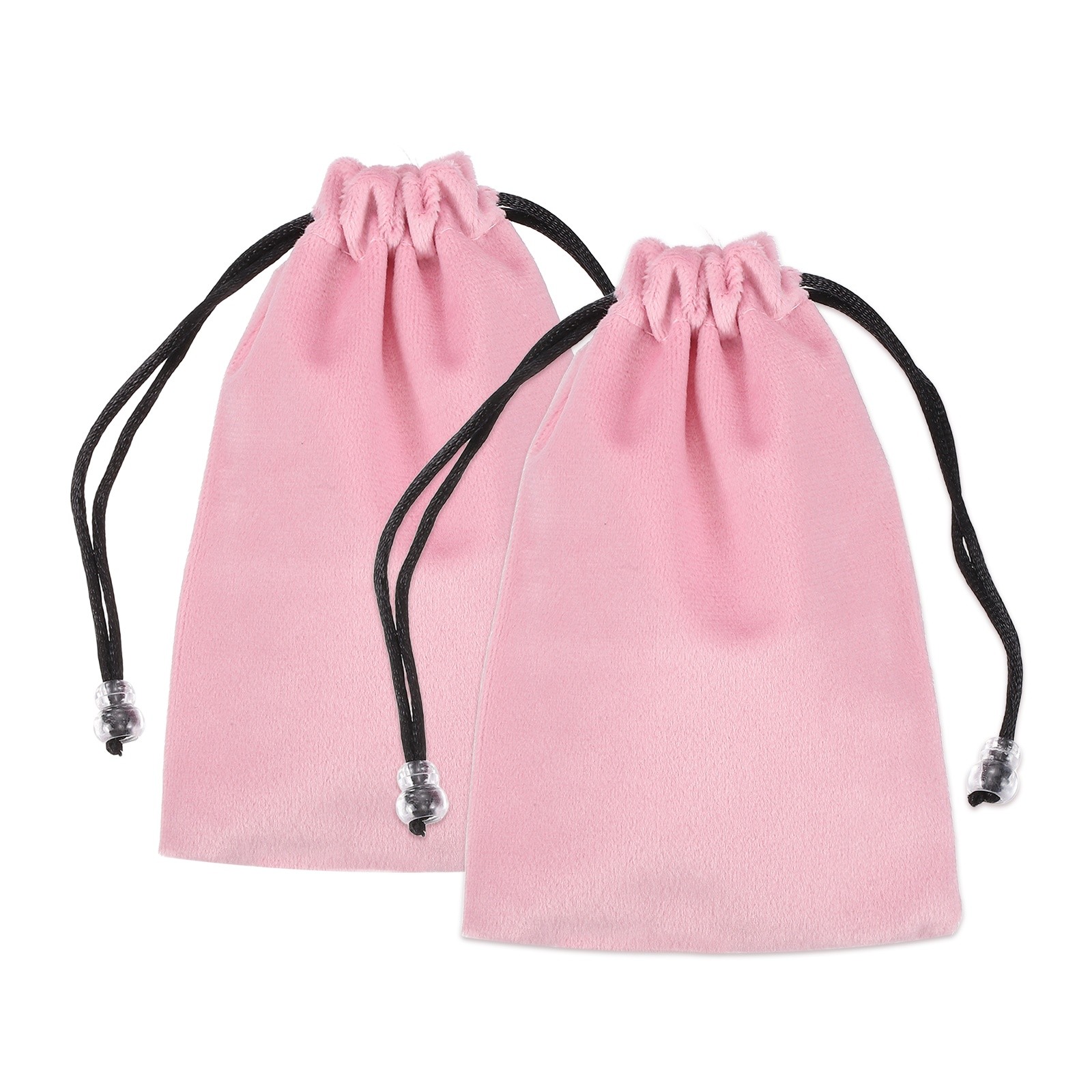 2 Pcs Cell Phone Sleeves (135x90mm) - Phone Storage Pouch Organizer Velvet, Pink