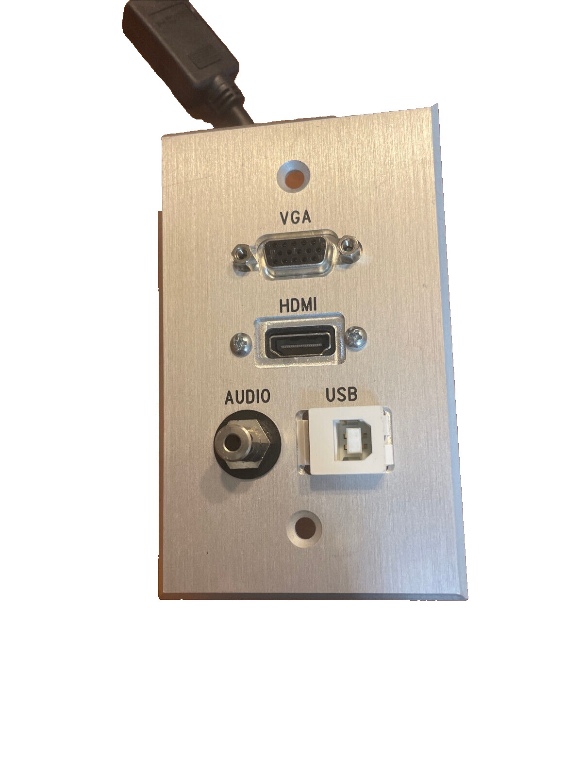 Panel Crafters Wall Plate (VGA, Audio, HDMI, USB) NEW Brushed Steel