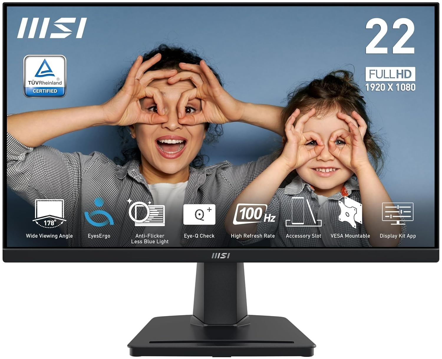 MSI - PRO MP225V - 22-inch, 1920 x 1080 (FHD) Computer Monitor - Black