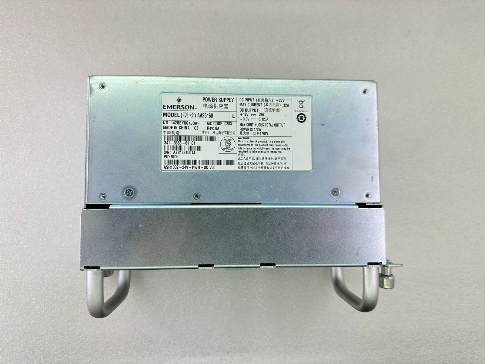 1pcs Used Cisco ASR1002-24V-PWR-DC DC power supply For ASR 1002 Router Tested