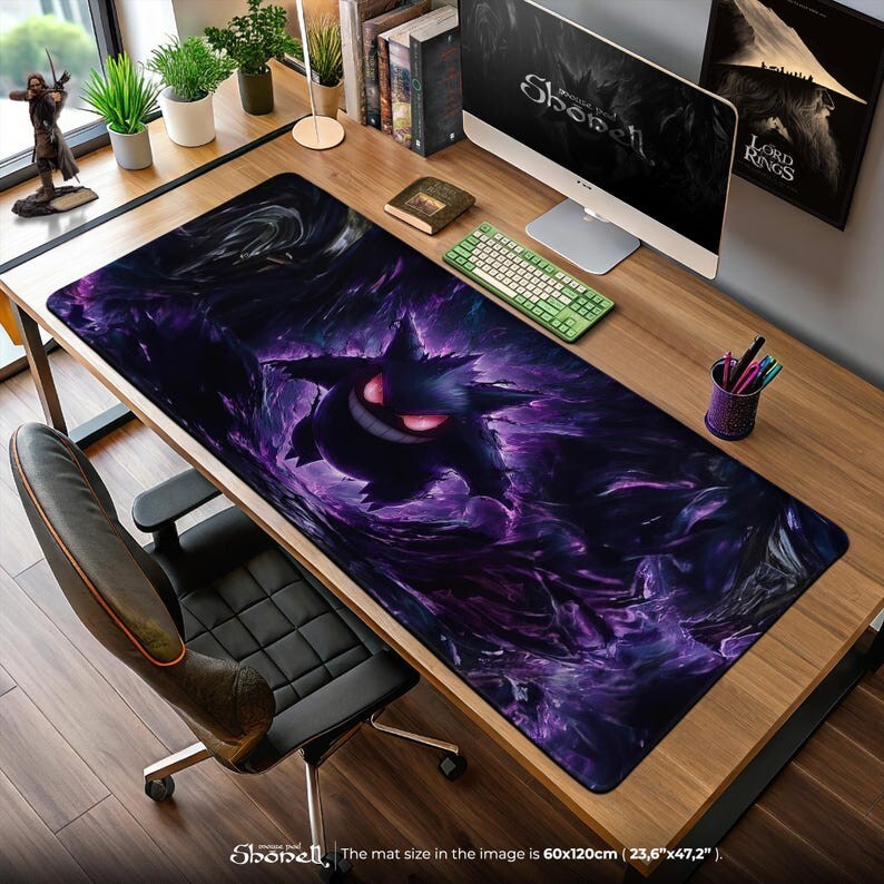 Gengar Shadow Realm Mouse Pad – Ghost Type Pokémon Gaming Desk Mat