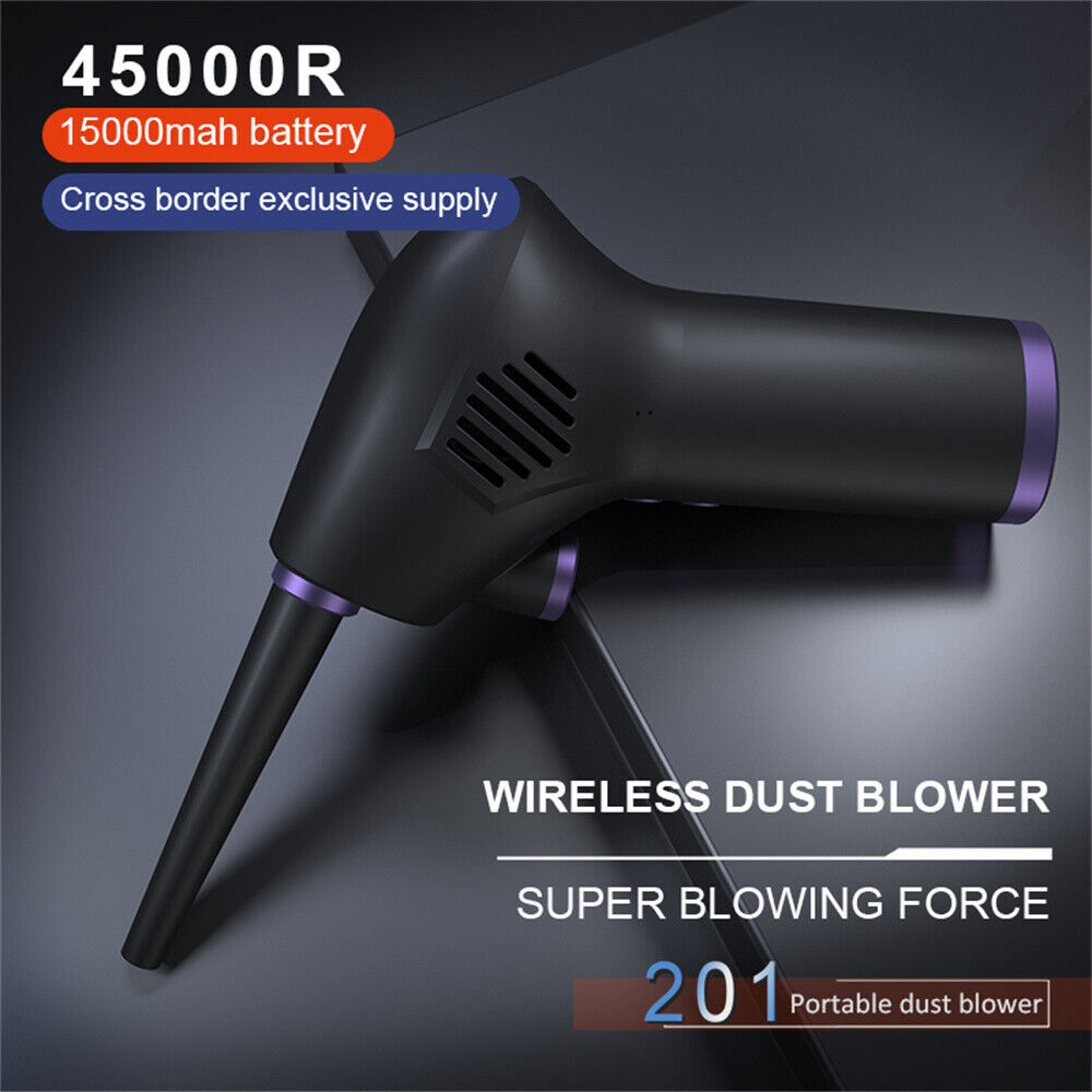 60W Electric Cordless Mini Air Duster Blower for Computer Car Cleaning 45000rpm