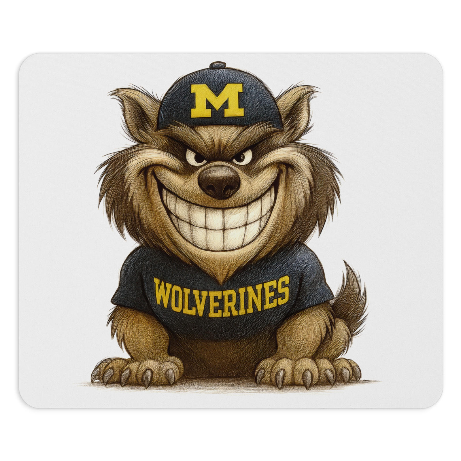 Michigan Wolverines Mouse Pad 9.5"x8" Go Blue Fan Gift - Desk Accessory